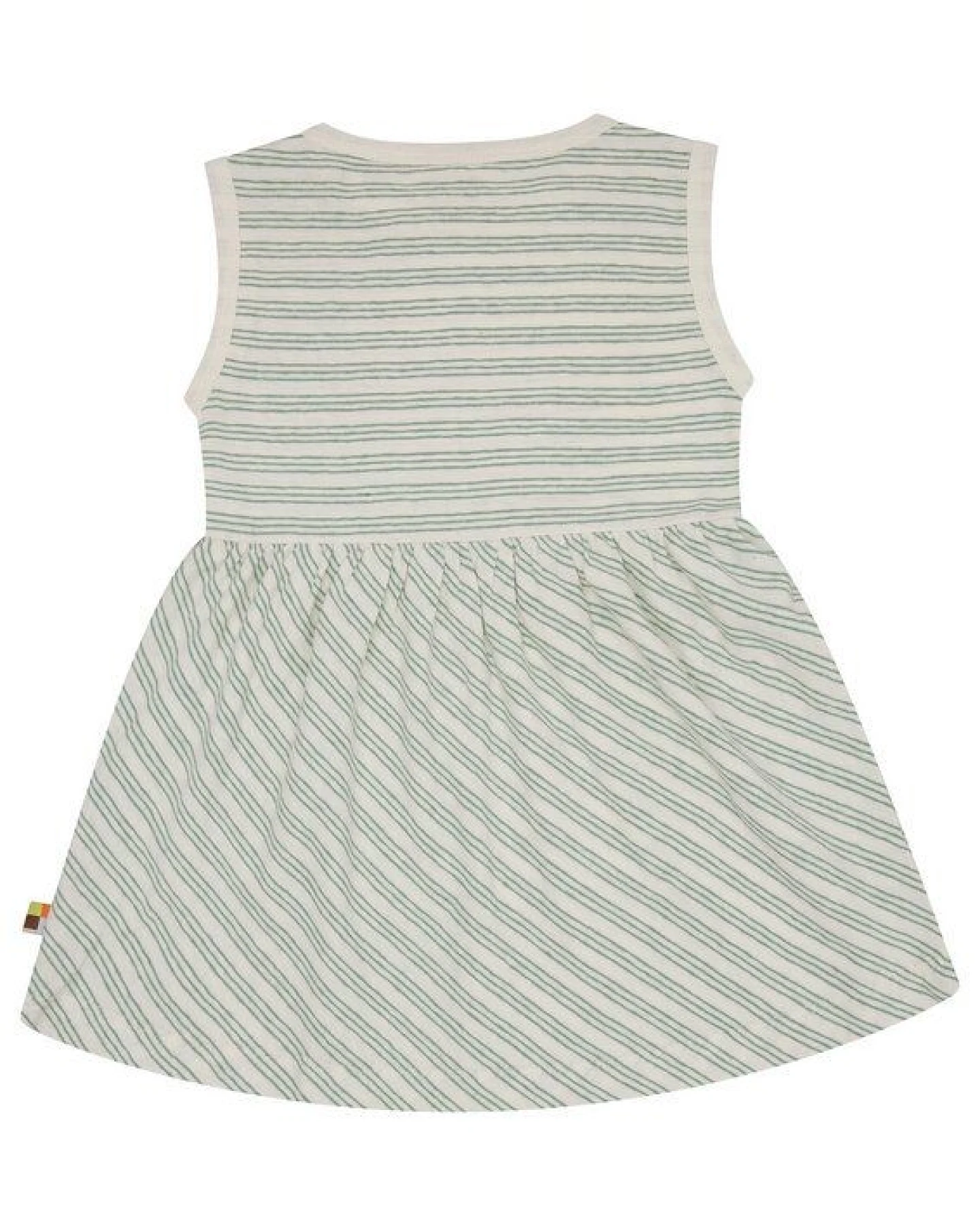 loud + proud Babys & Kinder Kleid Streifen mit Leinen, GOTS-zertifiziert – Ansicht 2