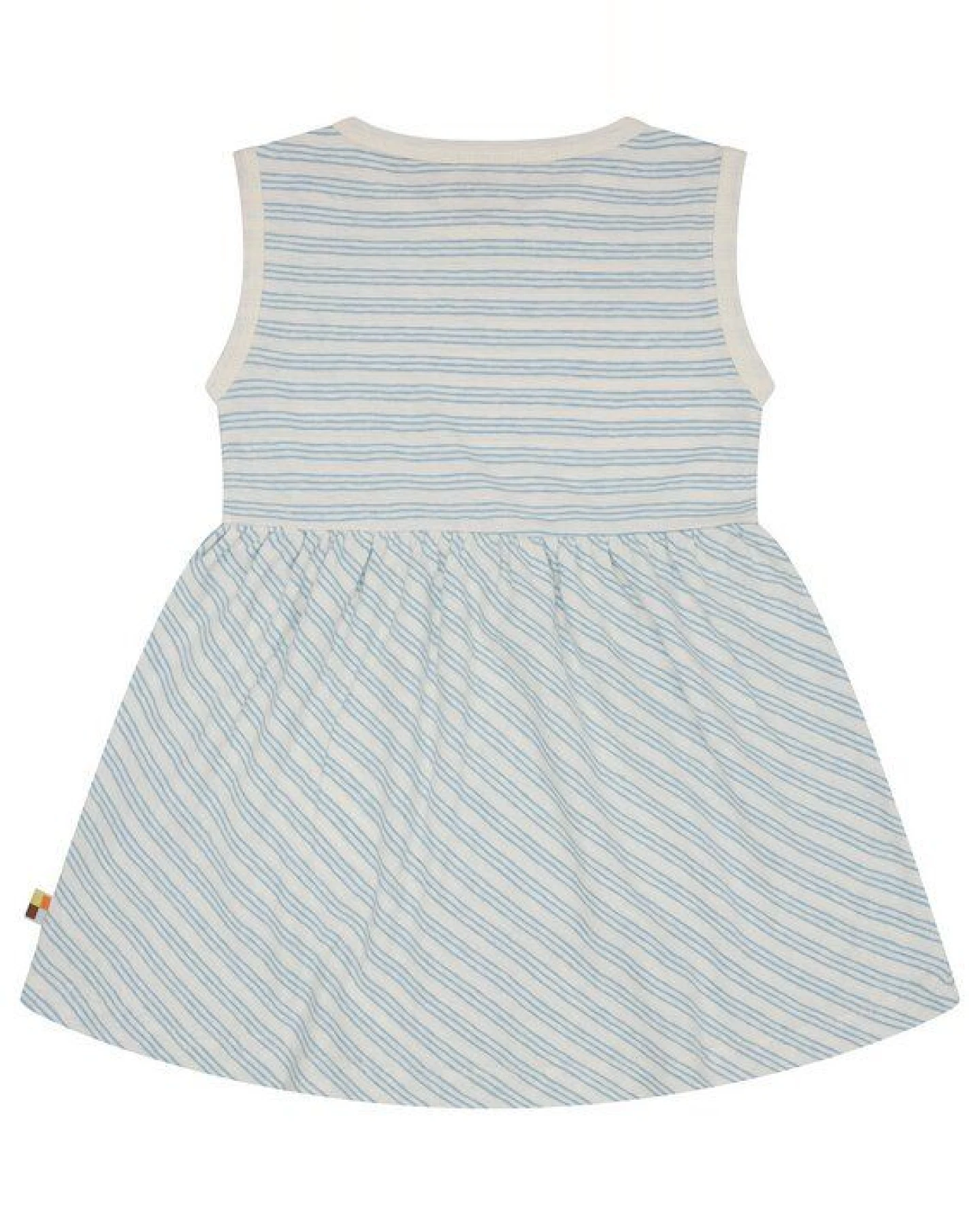 loud + proud Babys & Kinder Kleid Streifen mit Leinen, GOTS-zertifiziert – Ansicht 2
