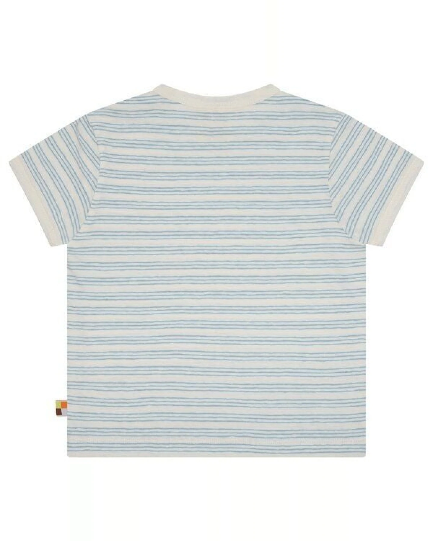 loud + proud Babys & Kinder T-Shirt Streifen mit Leinen, GOTS-zertifiziert – Ansicht 2