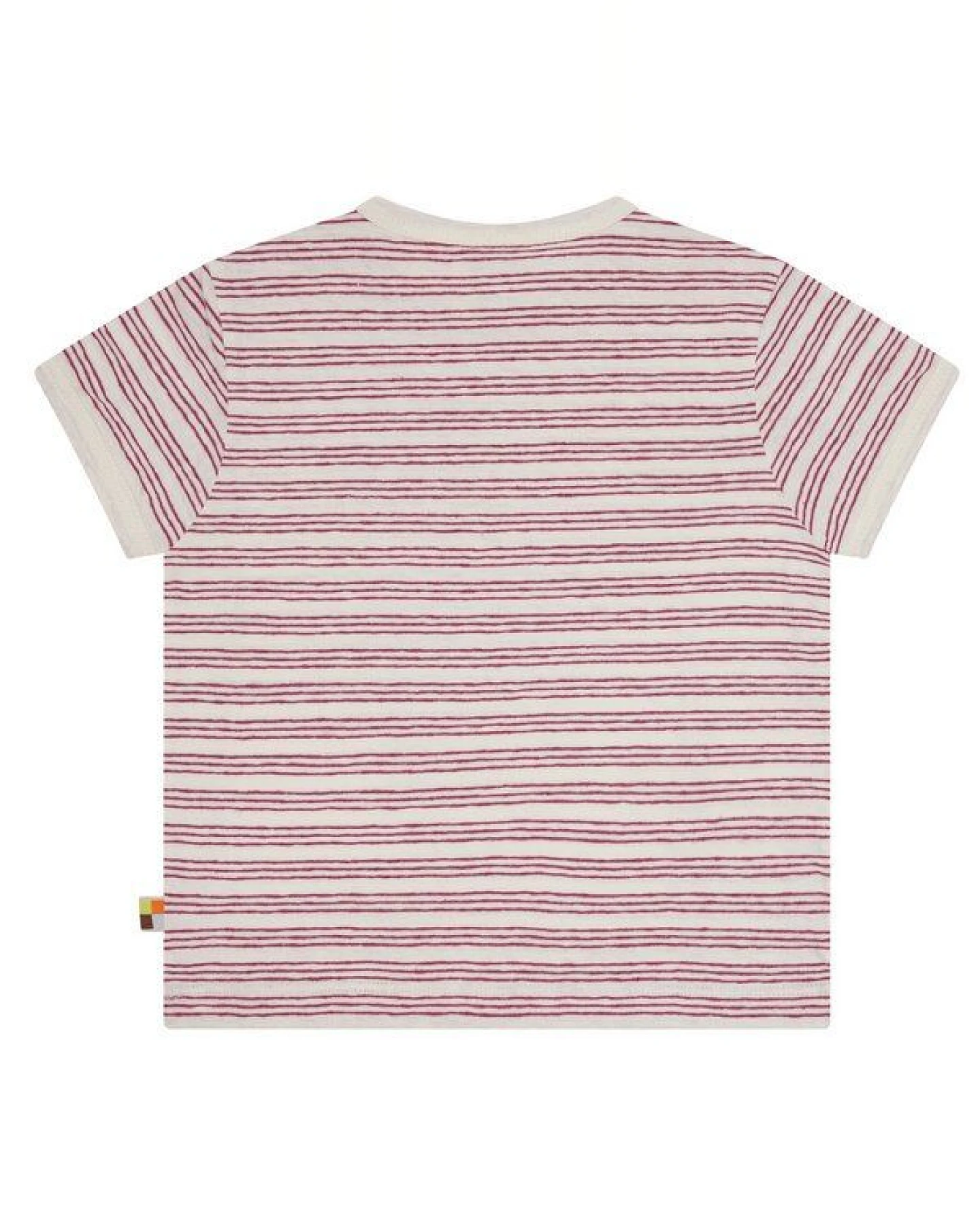 loud + proud Babys & Kinder T-Shirt Streifen mit Leinen, GOTS-zertifiziert – Ansicht 2