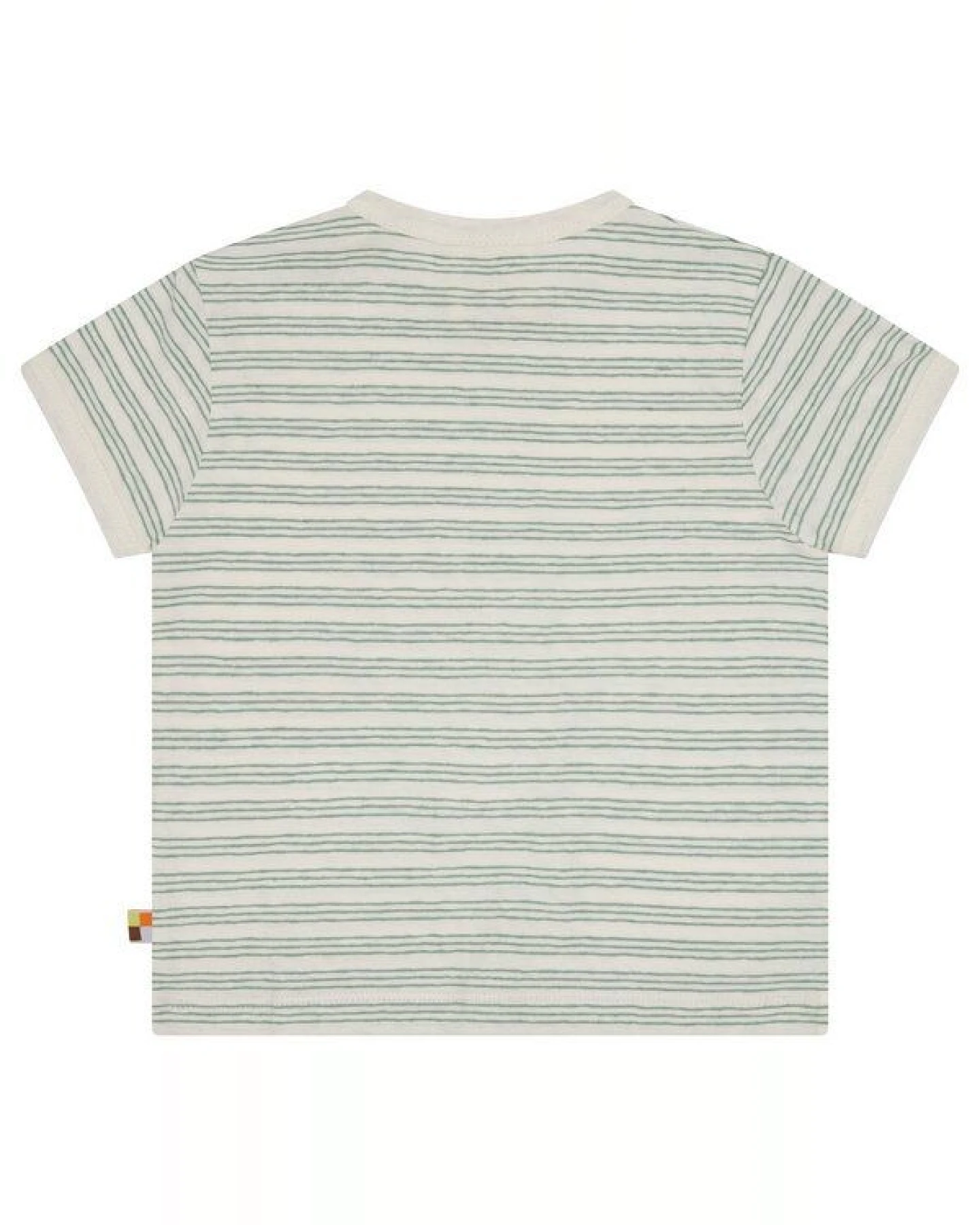 loud + proud Babys & Kinder T-Shirt Streifen mit Leinen, GOTS-zertifiziert – Ansicht 2