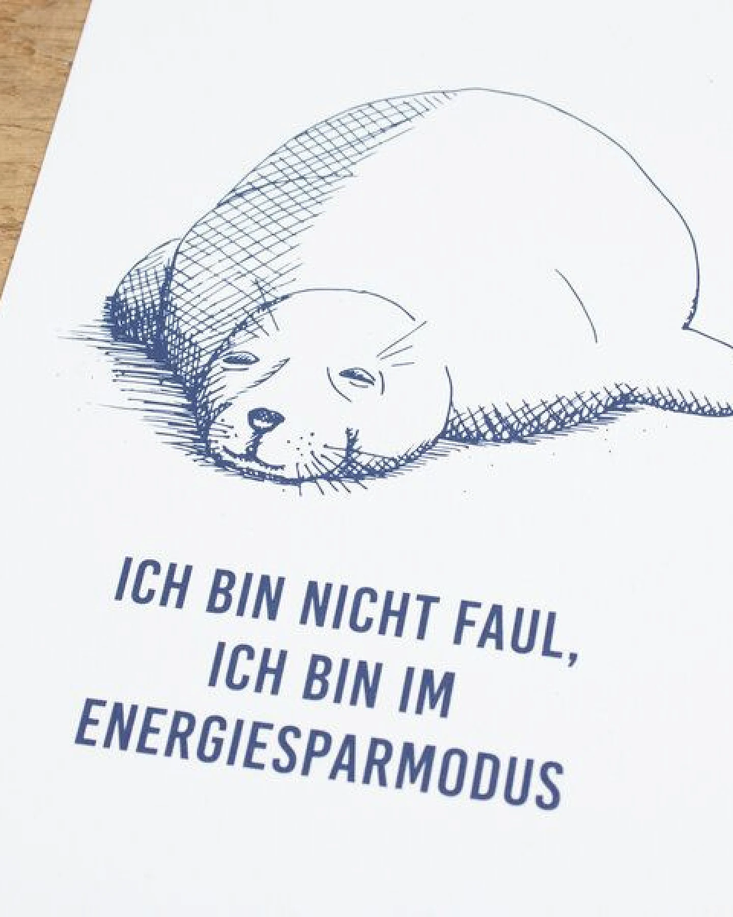 Bow & Hummingbird Maritime Postkarte "Seehund im Energiesparmodus" aus Recyclingpapier – Ansicht 2