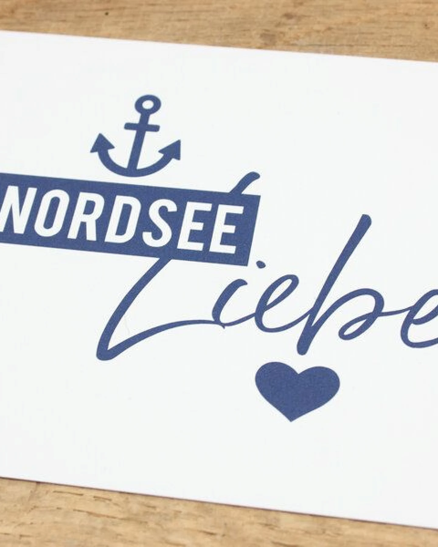 Bow & Hummingbird Maritime Postkarte "Nordseeliebe" aus Recyclingpapier – Ansicht 2
