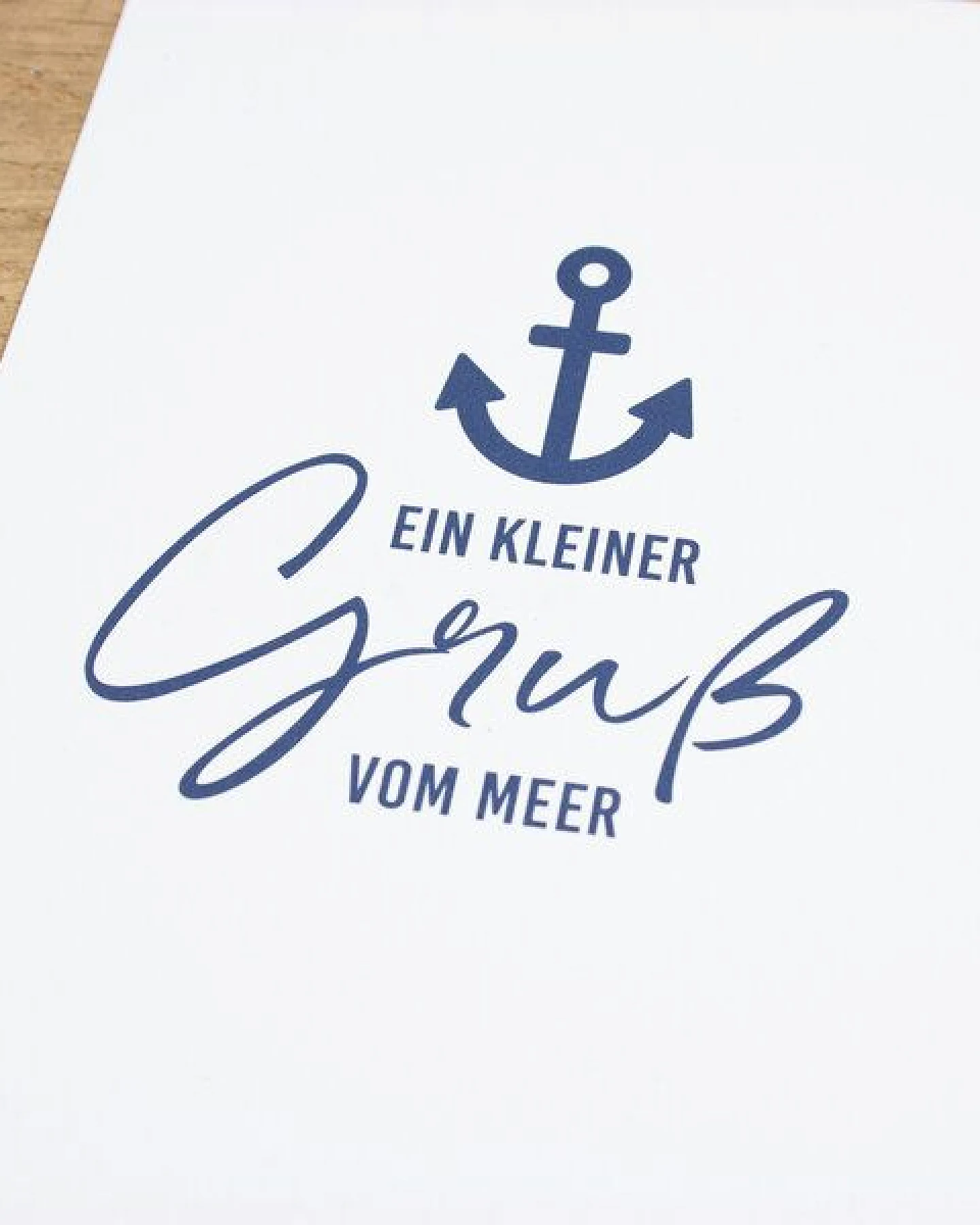Bow & Hummingbird Maritime Postkarte "Ein kleiner Gruß vom Meer" aus Recyclingpapier – Ansicht 2
