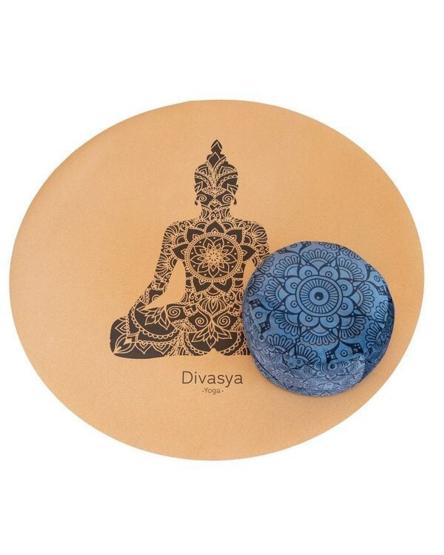 Divasya Meditationsmatte aus Kork & Naturkautschuk – Ansicht 3