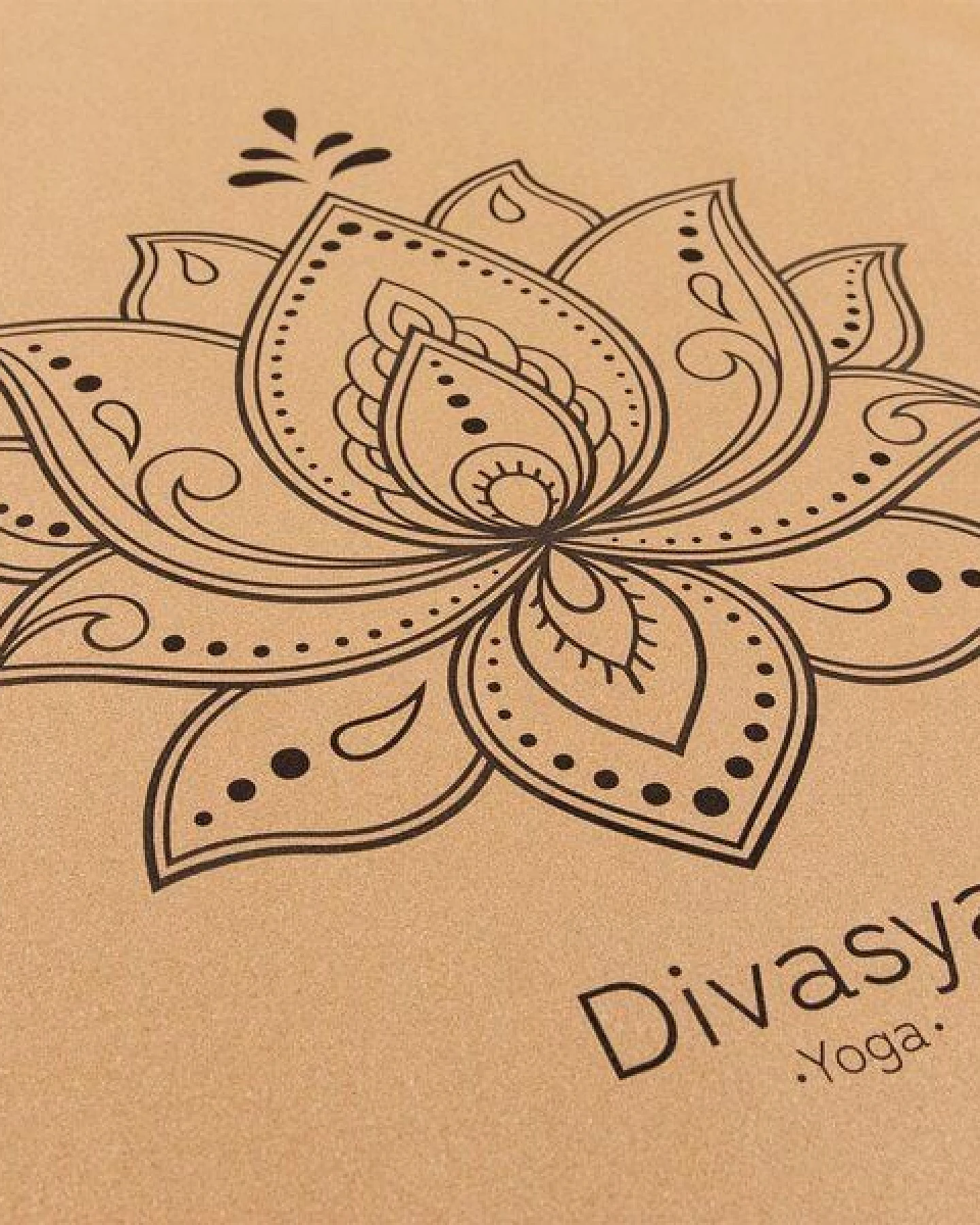 Divasya Meditationsmatte aus Kork & Naturkautschuk – Ansicht 4