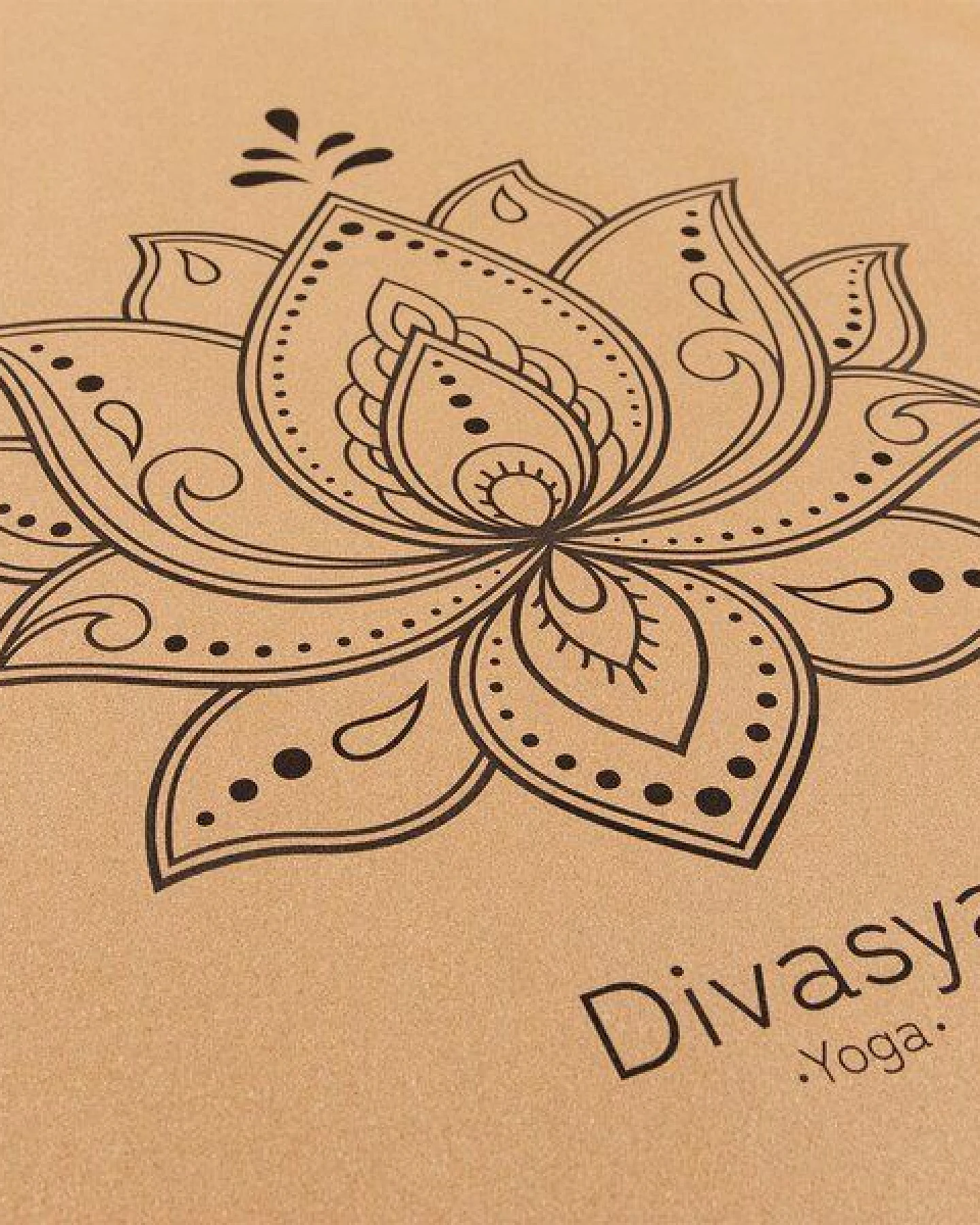 Divasya Meditationsmatte aus Kork & Naturkautschuk – Ansicht 4
