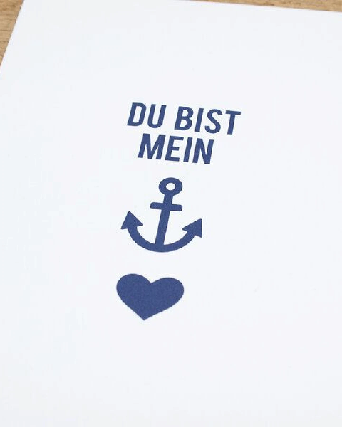 Bow & Hummingbird Maritime Postkarte "Du bist mein Anker" aus Recyclingpapier – Ansicht 2