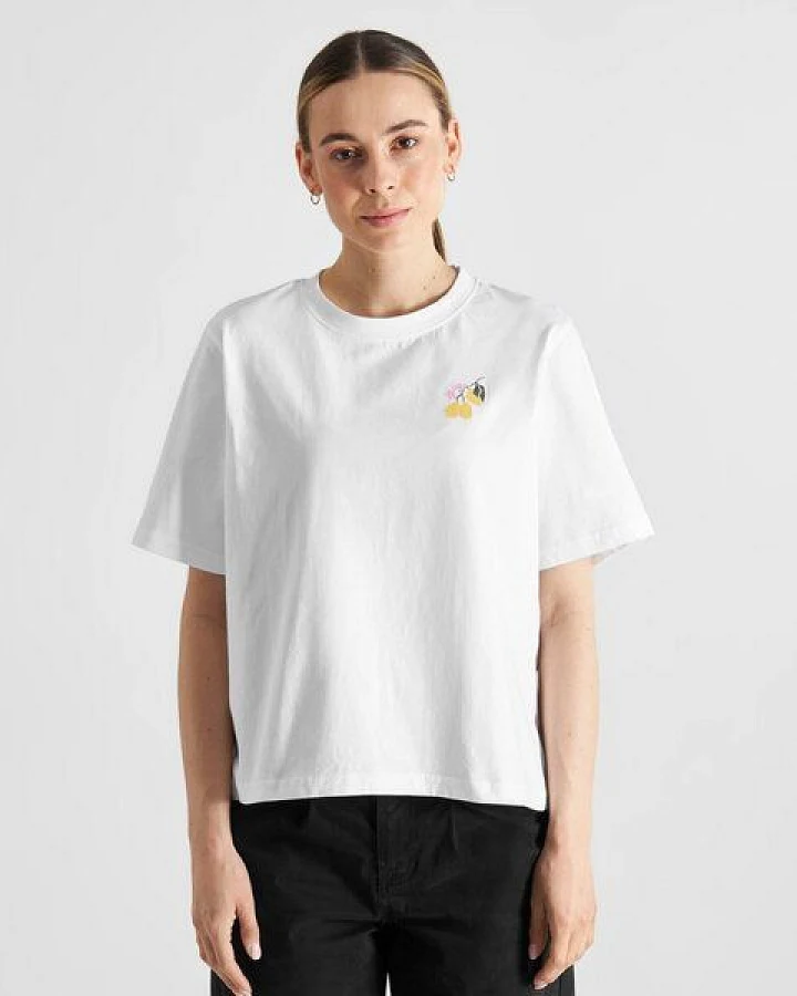 DEDICATED T-Shirt Vadstena Lemon Branch - White
