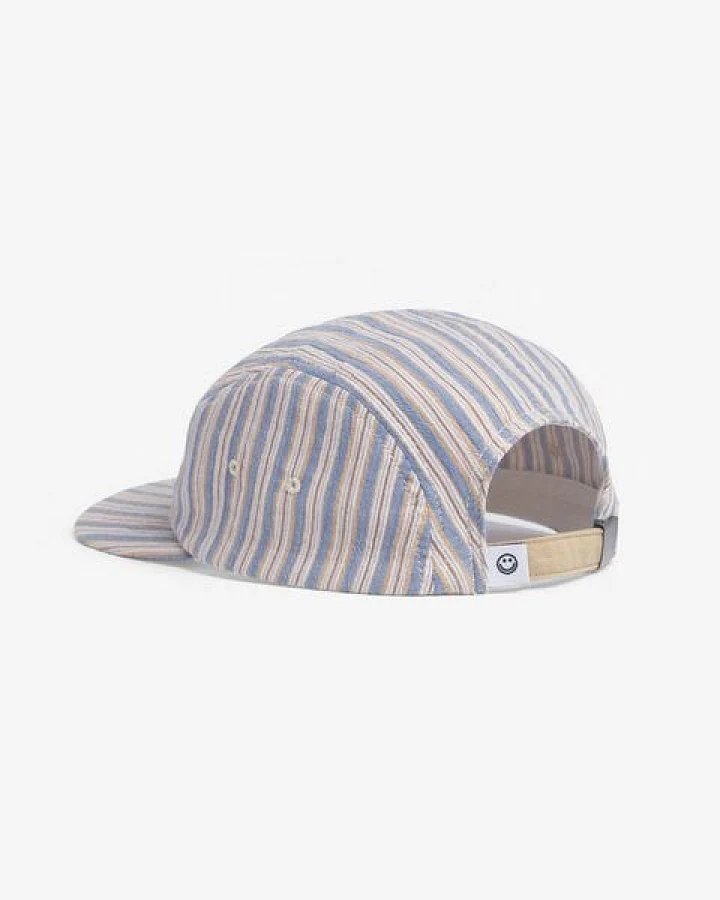 Rotholz Gestreiftes 5 Panel Cap Bio Baumwolle - Multi