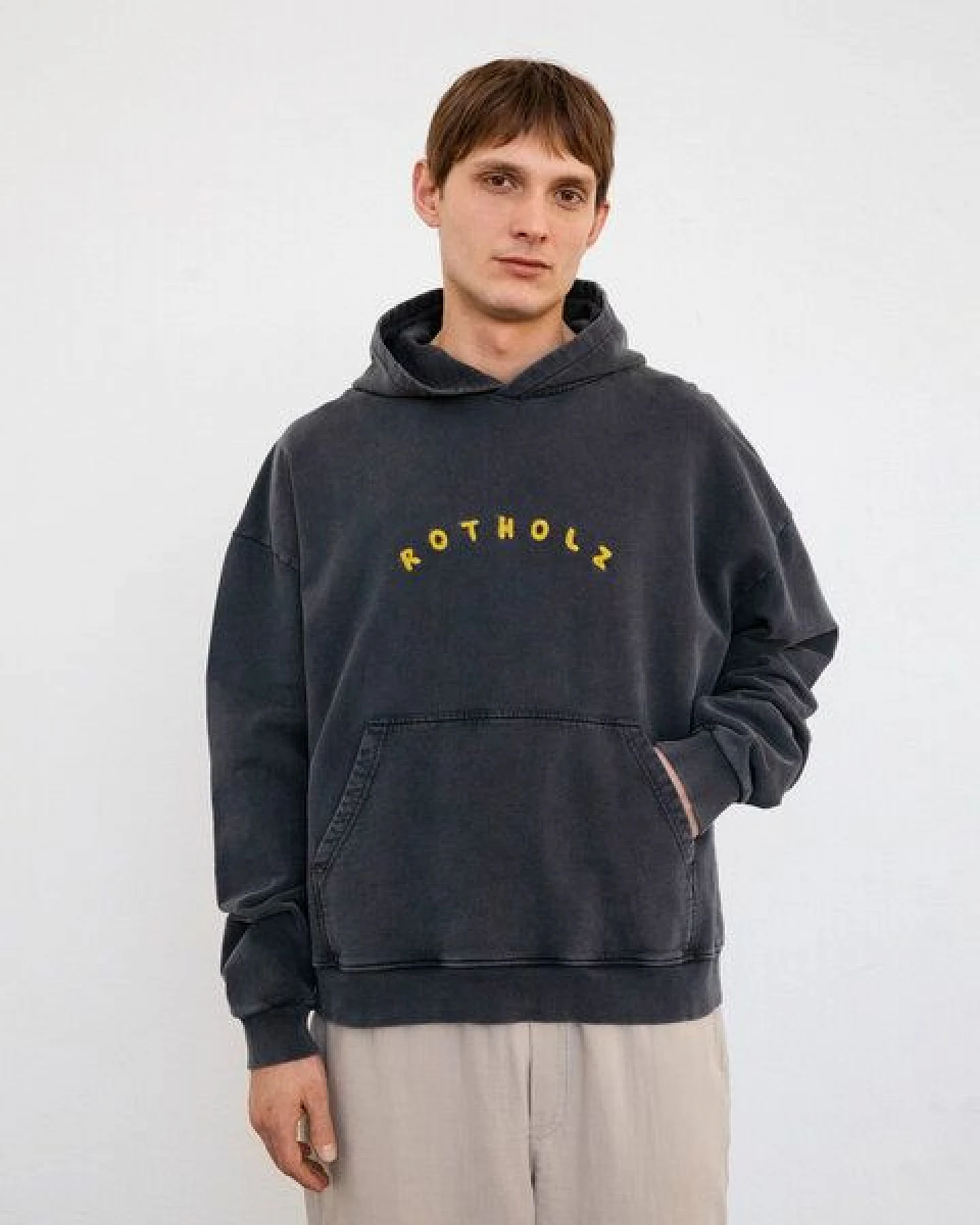 Rotholz Logo Hoodie Bio Baumwolle – Ansicht 2