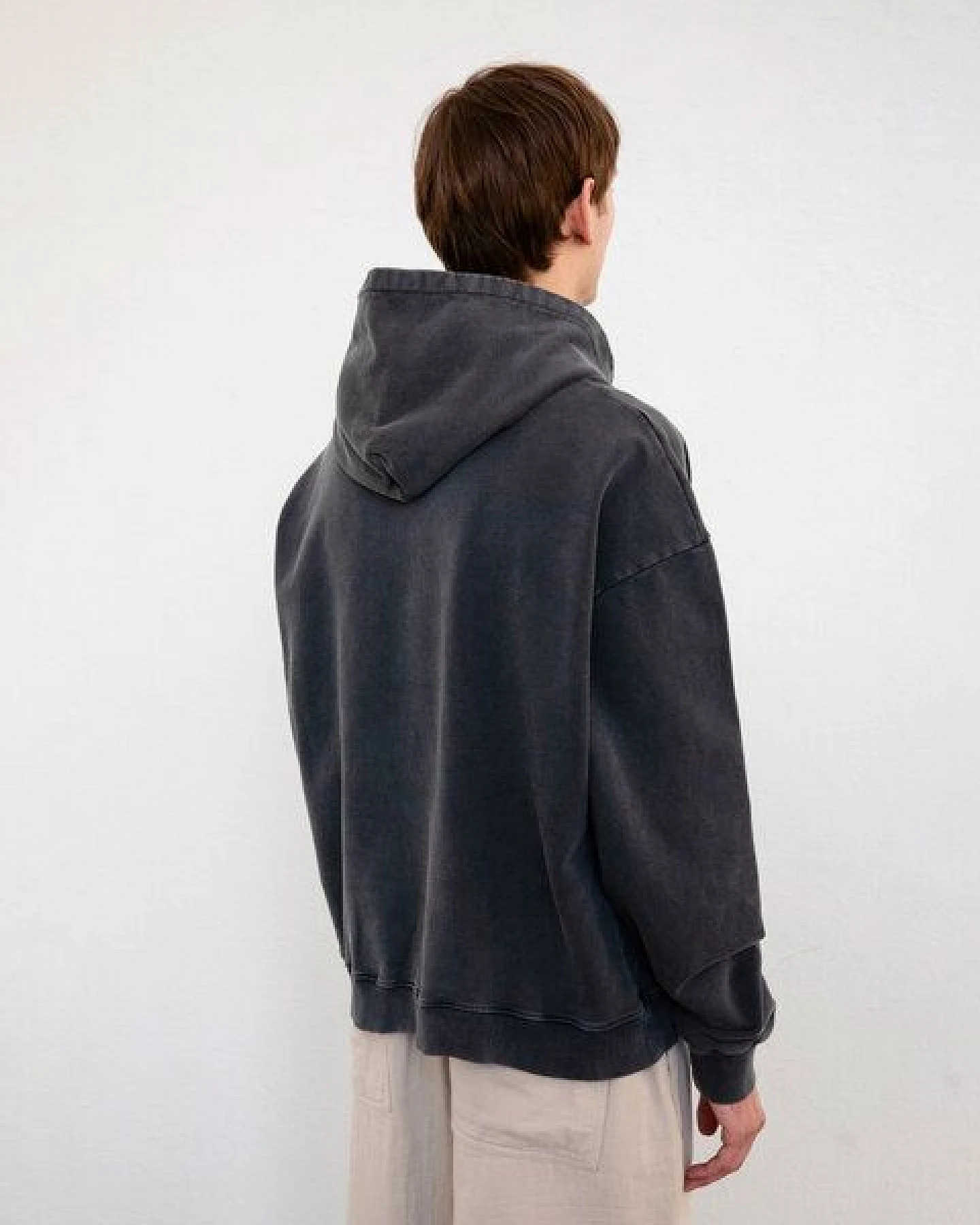 Rotholz Logo Hoodie Bio Baumwolle – Ansicht 4