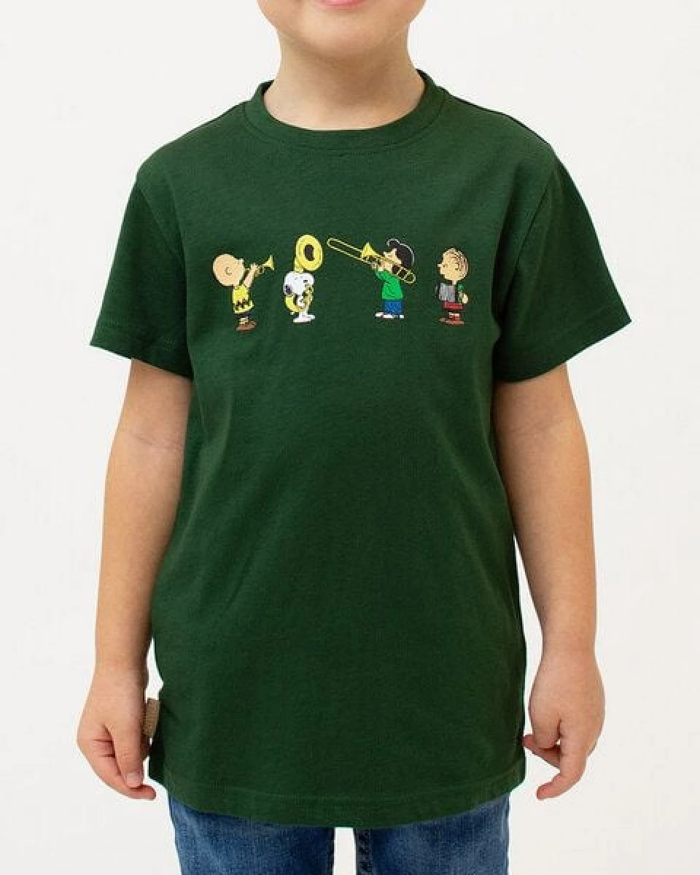 Bavarian Caps Kids T-Shirt Peanuts Blaskapelle - Dunkelgrün – Ansicht 2