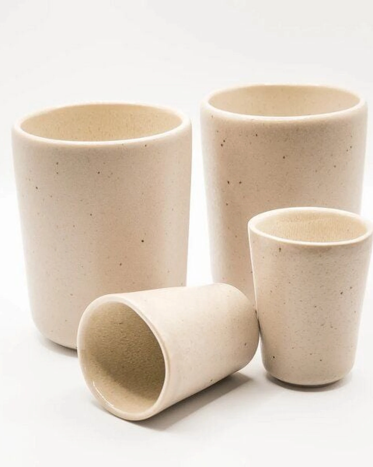 EDDA stoneware Breakfast Geschirr Set Eelina - Cappuccino Beige aus Steingut (handgemacht) – Ansicht 4