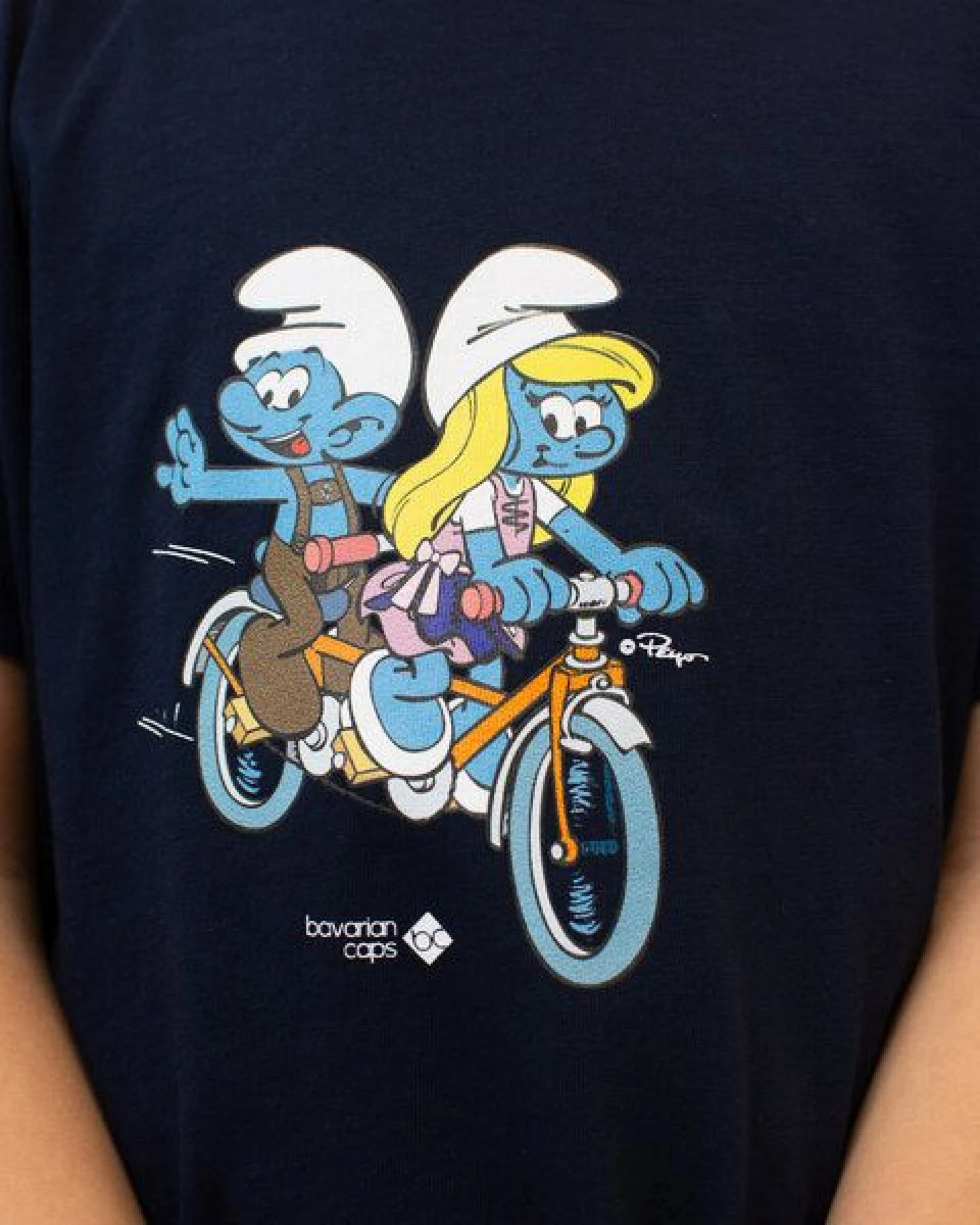 Bavarian Caps Kids T-Shirt Schlümpfe Trachtentandem - Dunkelblau – Ansicht 2