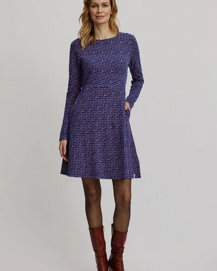 TRANQUILLO Gestricktes Swing-Kleid im Retro-Look (W25E140)