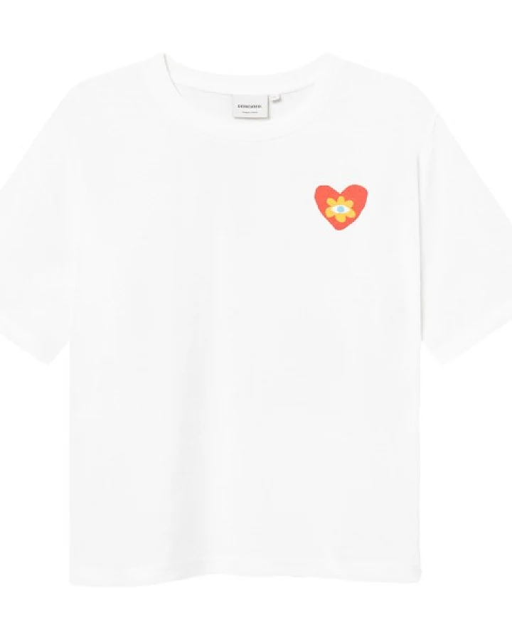 DEDICATED - Women's T-Shirt Vadstena Good Vibes - T-Shirt Gr S weiß