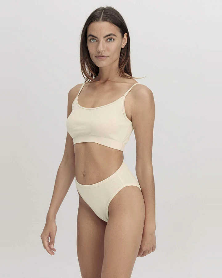 hessnatur Damen Slip High Waist im 2er-Pack PURE COTTON aus Bio-Baumwolle - natur - Größe 34