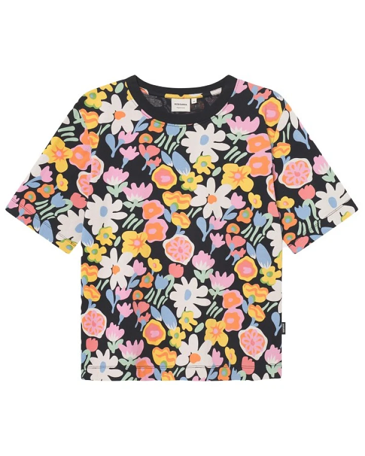 DEDICATED - Women's T-Shirt Vadstena Meadow Flowers Big - T-Shirt Gr M grau