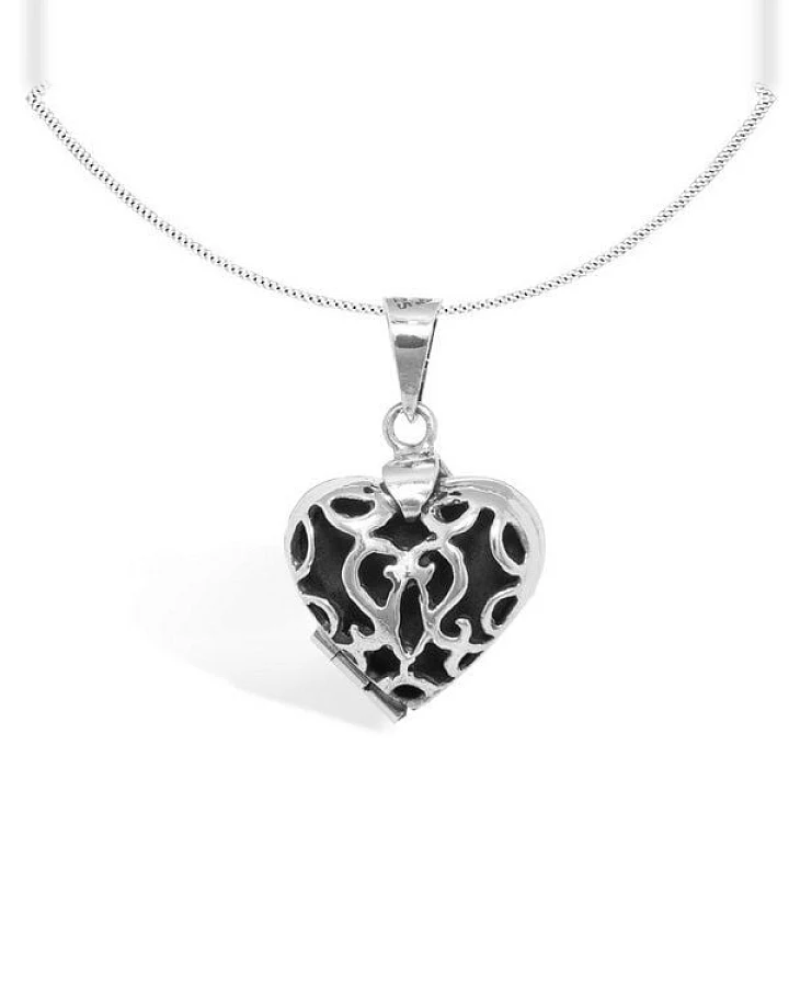 pakilia Silber Kette Herz Amulett Fair-Trade und handmade