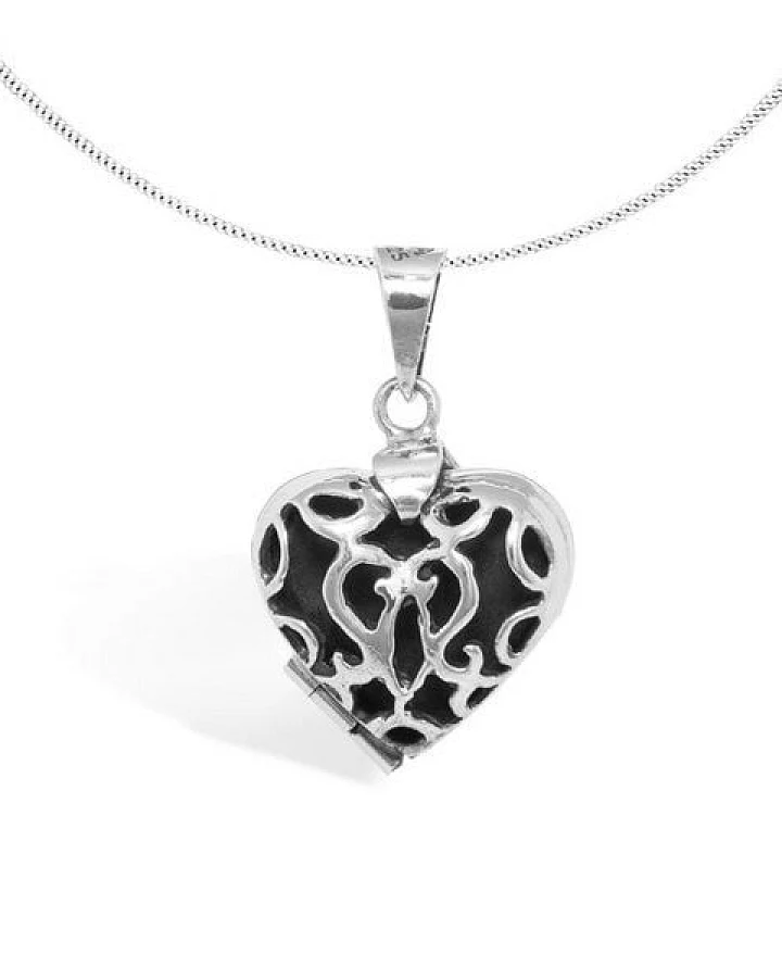 pakilia Silber Kette Herz Amulett Fair-Trade und handmade