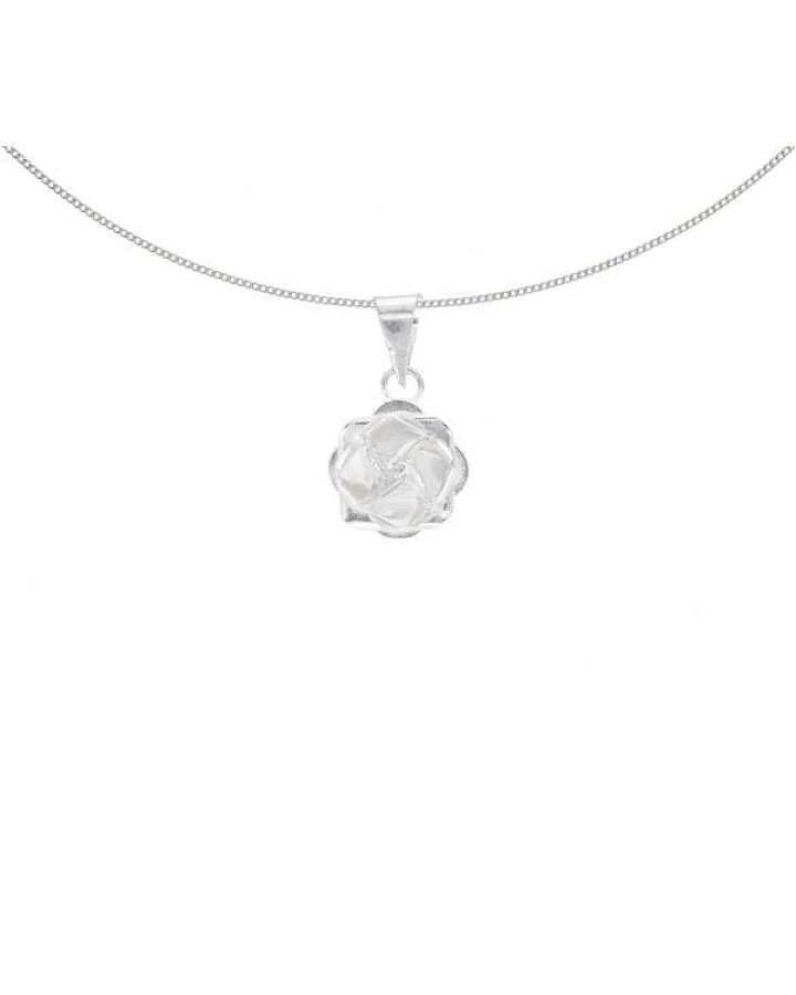 pakilia Silber Kette Rosenblüte Fair-Trade und handmade