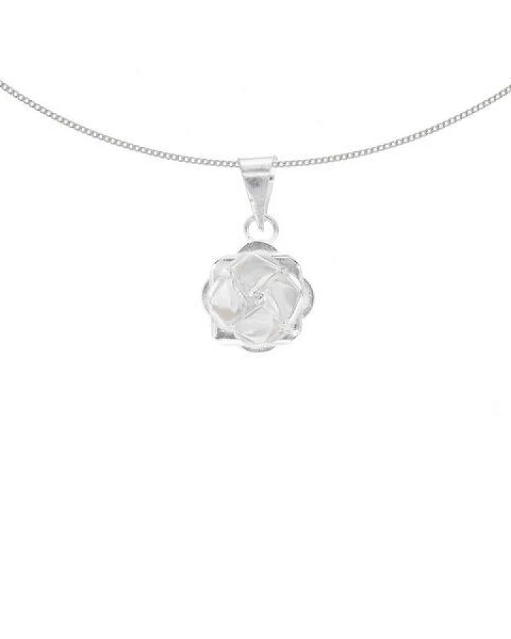 pakilia Silber Kette Rosenblüte Fair-Trade und handmade
