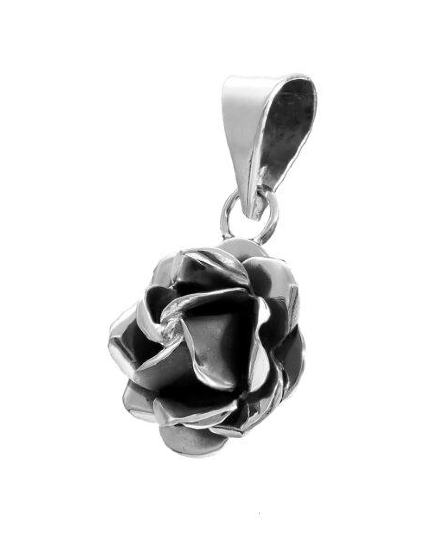 pakilia Silber Kette Rosenblüte Fair-Trade und handmade – Ansicht 2