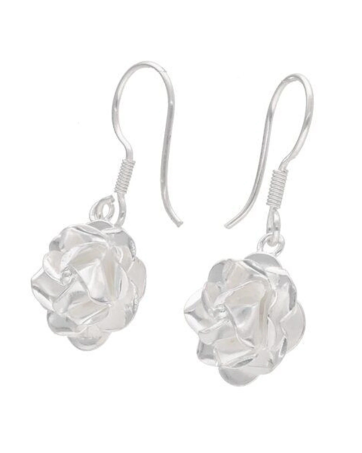 pakilia Silber Ohrringe Rose Fair-Trade und handmade – Ansicht 3