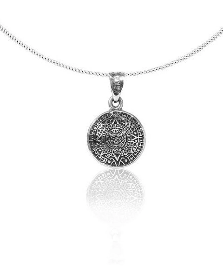 pakilia Silber Kette Aztekenkalender Fair-Trade und handmade