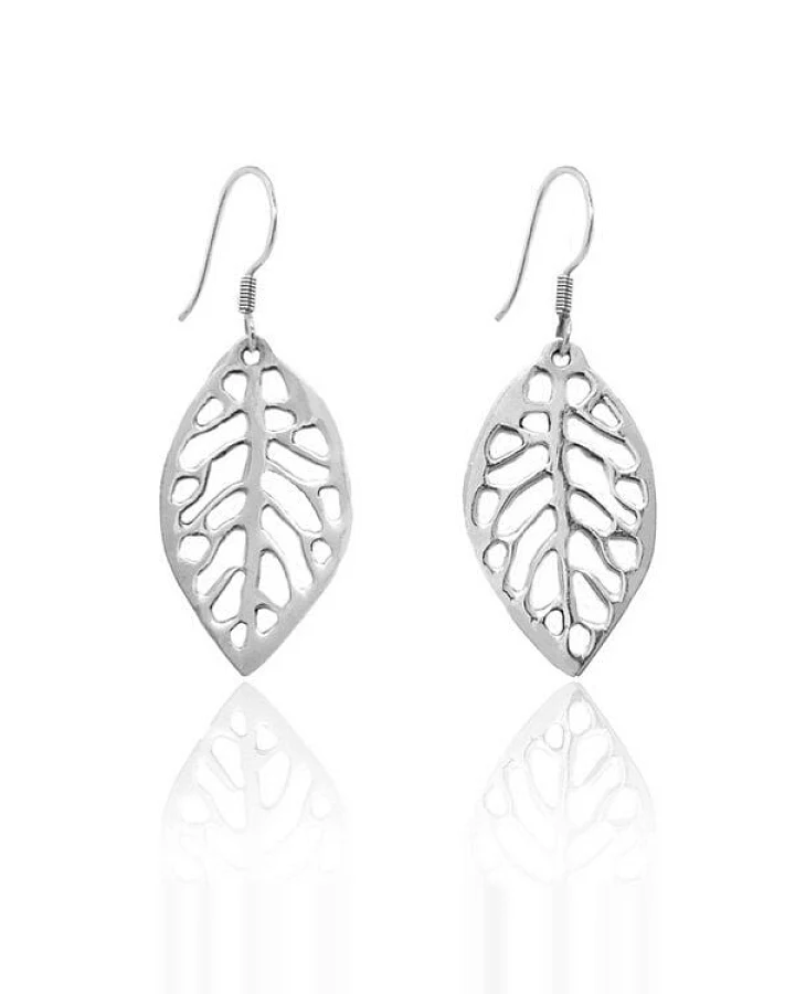 pakilia Silber Ohrringe Blätter fair-trade und handmade