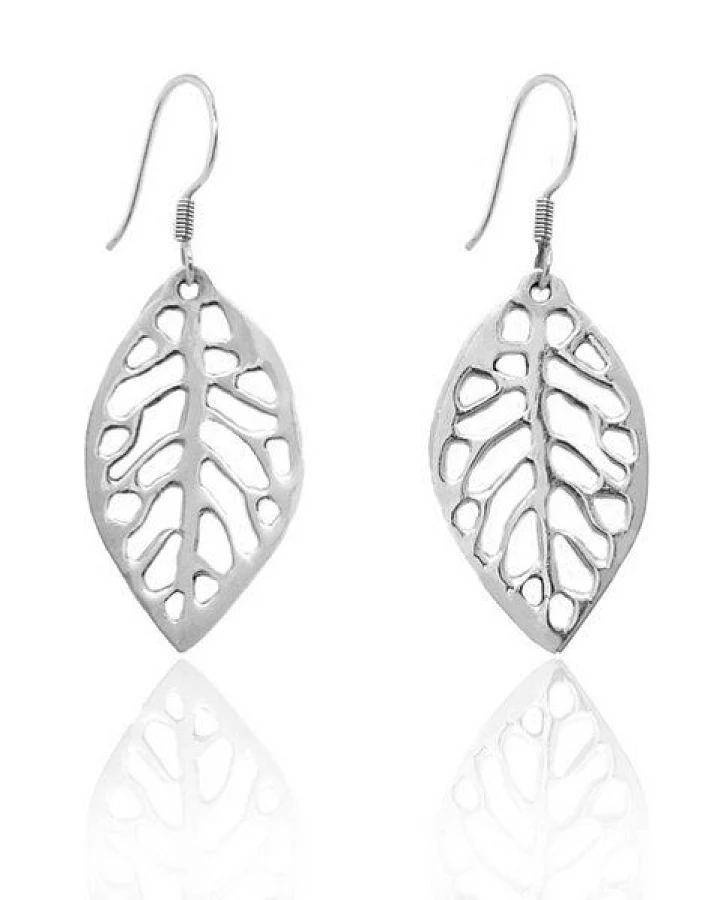 pakilia Silber Ohrringe Blätter fair-trade und handmade
