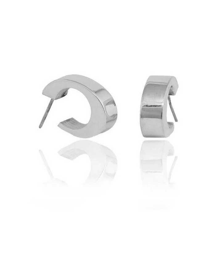pakilia Silber Ohrstecker Halbmond oval Fair-Trade und handmade