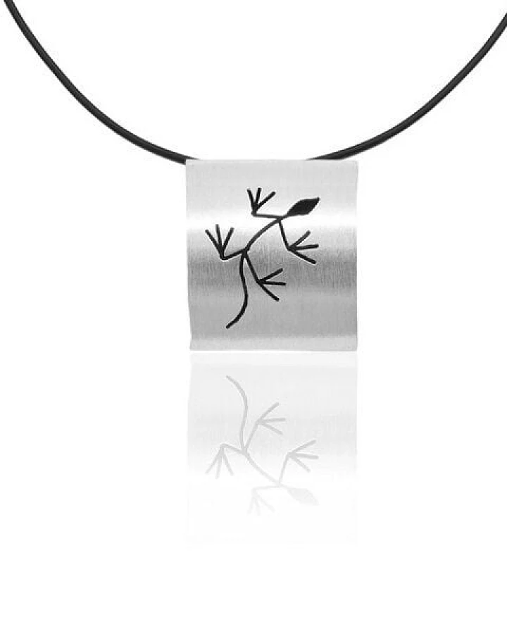 pakilia Silber Kette Gecko Fair-Trade und handmade