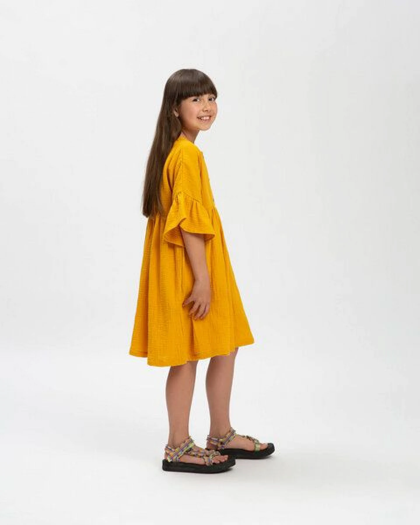 Matona Rüschenkleid aus Musselin für Kinder / Volant Dress – Ansicht 3