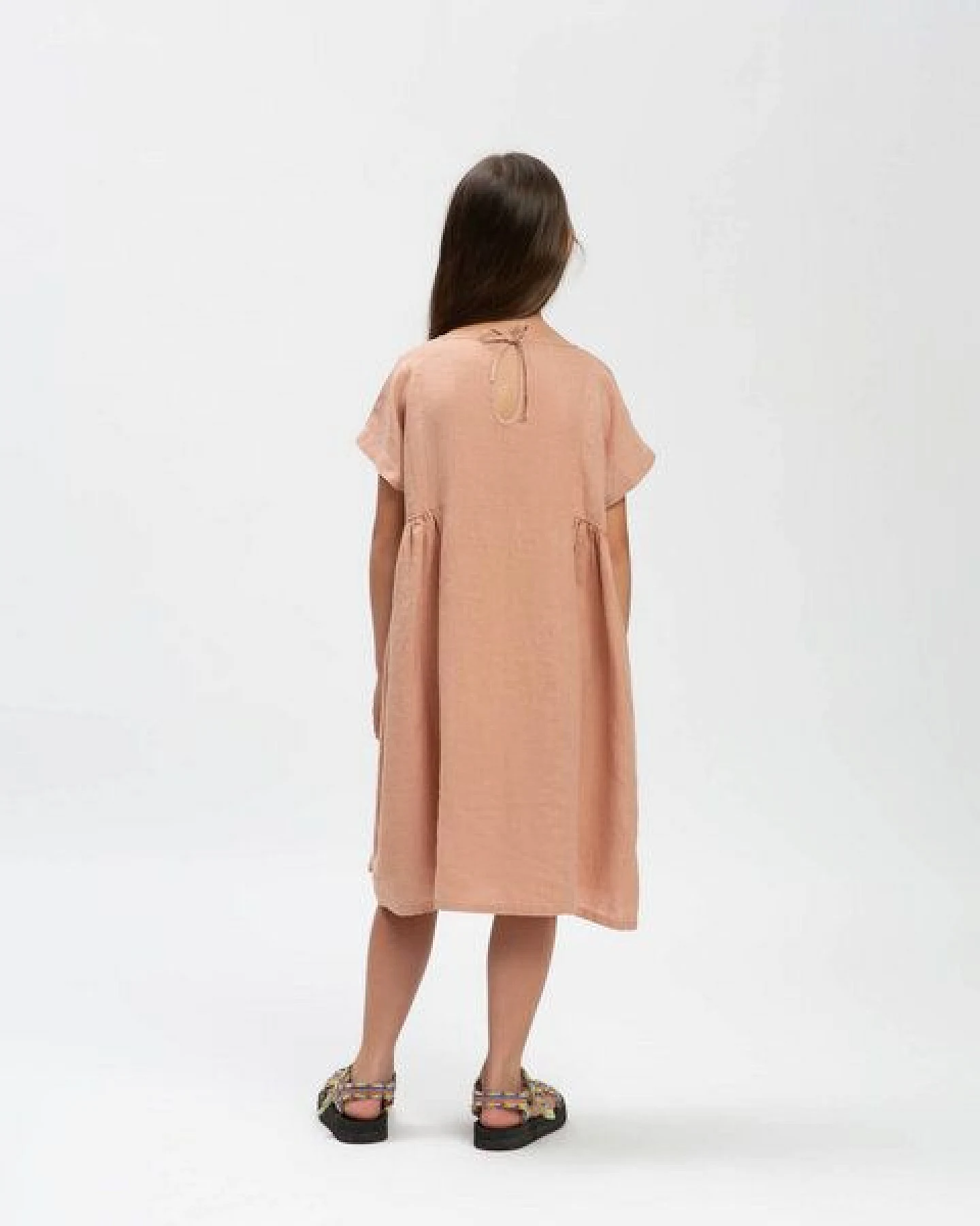 Matona Weites Leinenkleid für Kinder / Boxy Dress – Ansicht 2