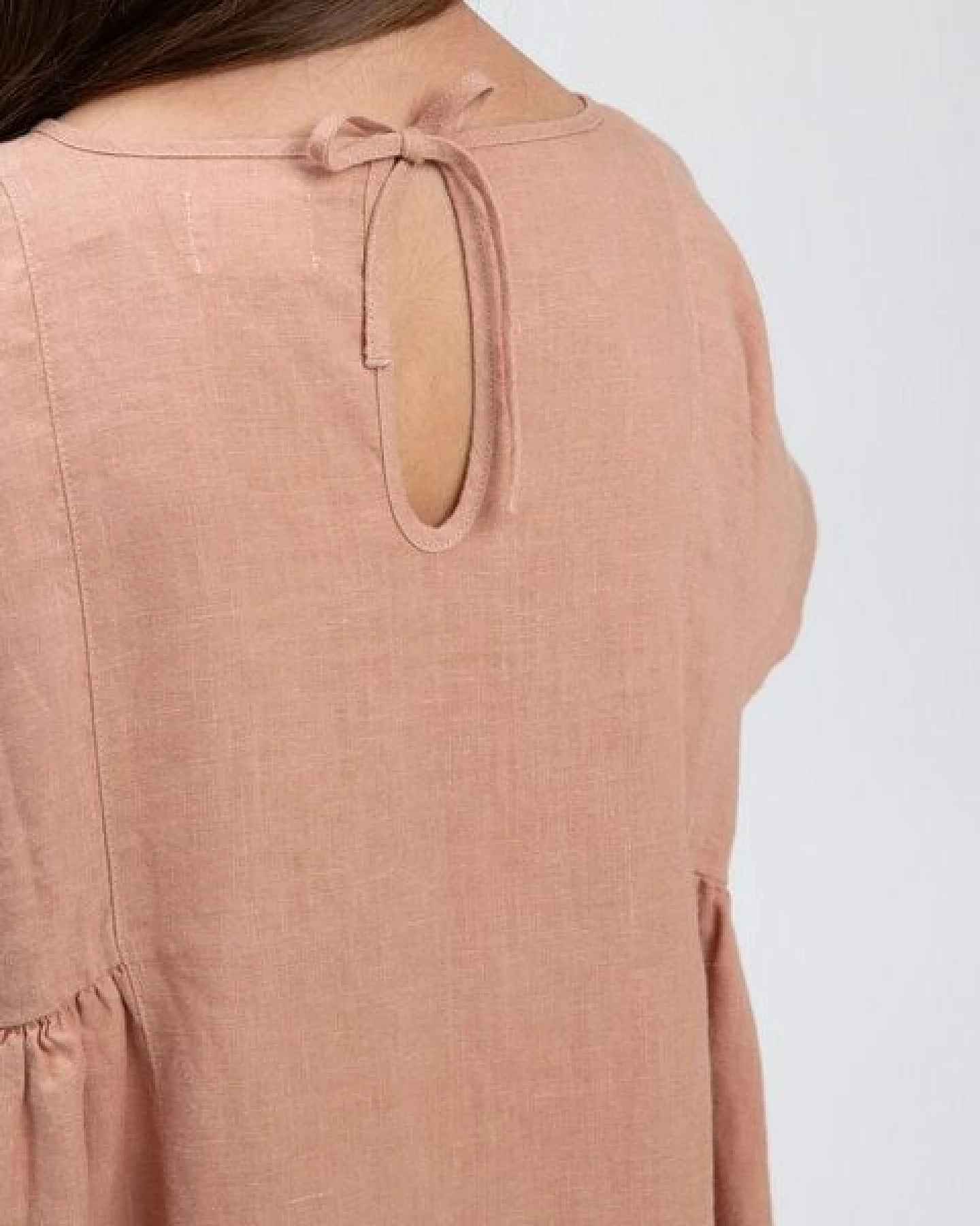Matona Weites Leinenkleid für Kinder / Boxy Dress – Ansicht 4