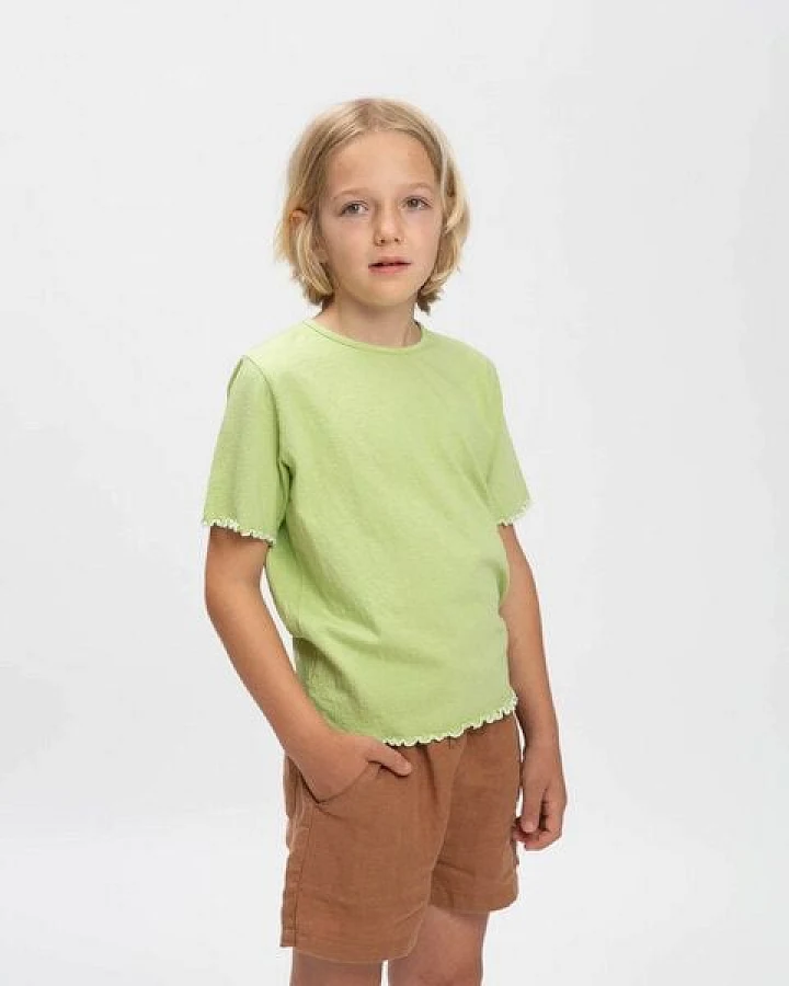 Matona Strukturiertes T-Shirt mit Kräuselsaum für Kinder / Curly Tee