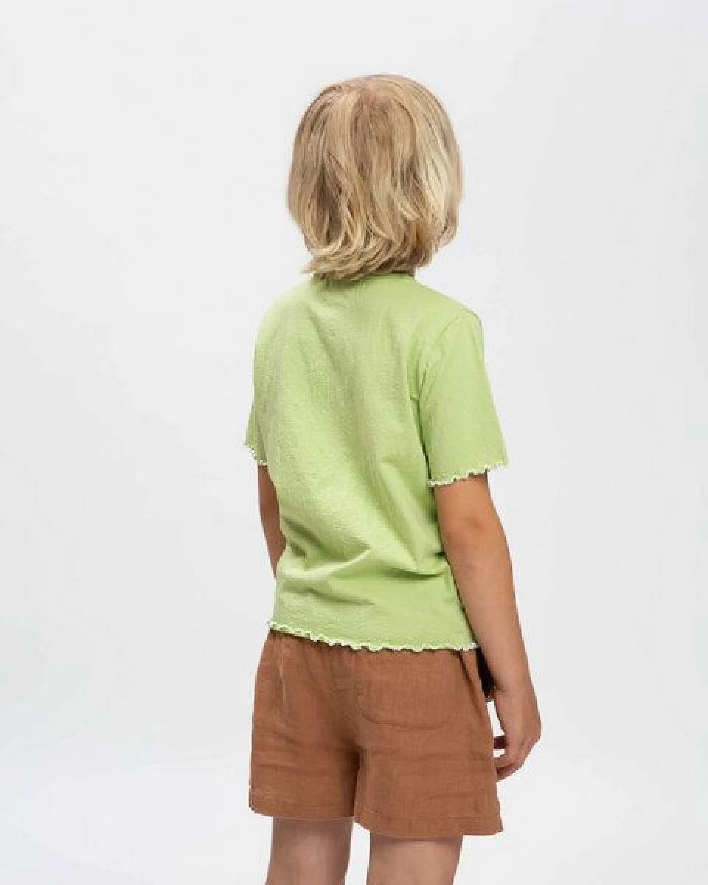 Matona Strukturiertes T-Shirt mit Kräuselsaum für Kinder / Curly Tee – Ansicht 2
