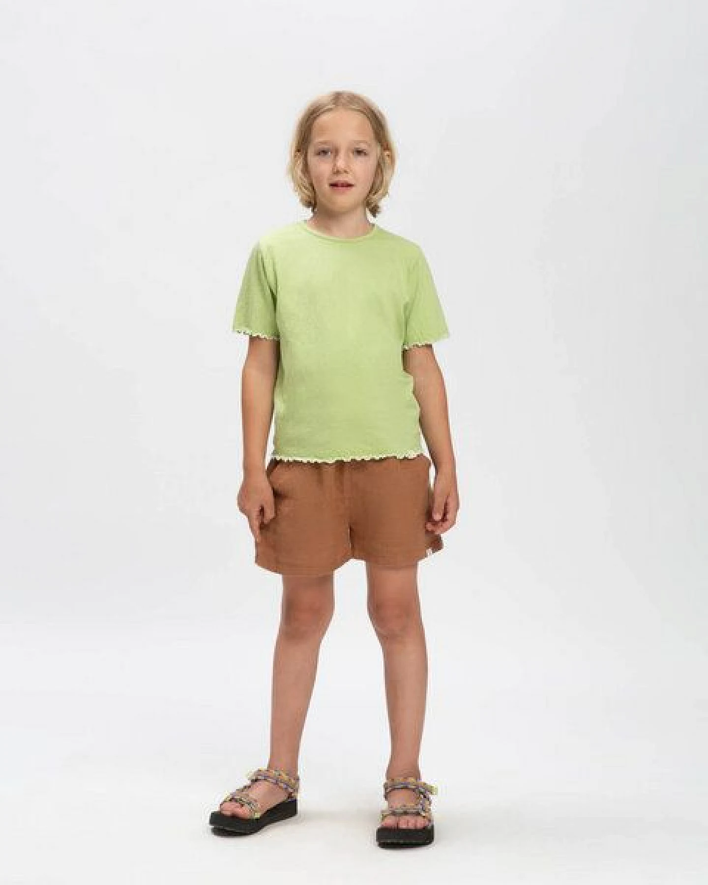 Matona Strukturiertes T-Shirt mit Kräuselsaum für Kinder / Curly Tee – Ansicht 3
