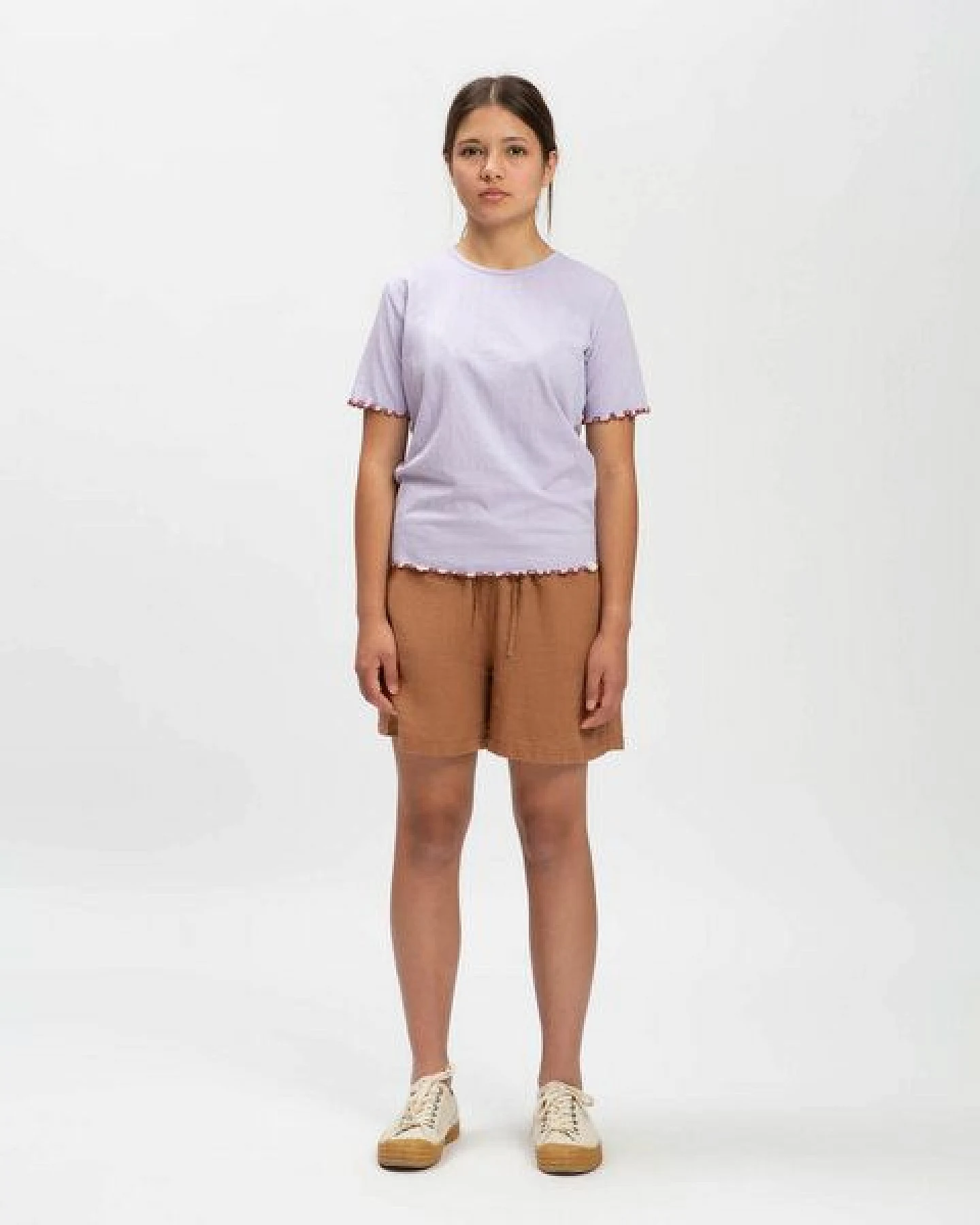 Matona Strukturiertes T-Shirt mit Kräuselsaum für Kinder / Curly Tee – Ansicht 3