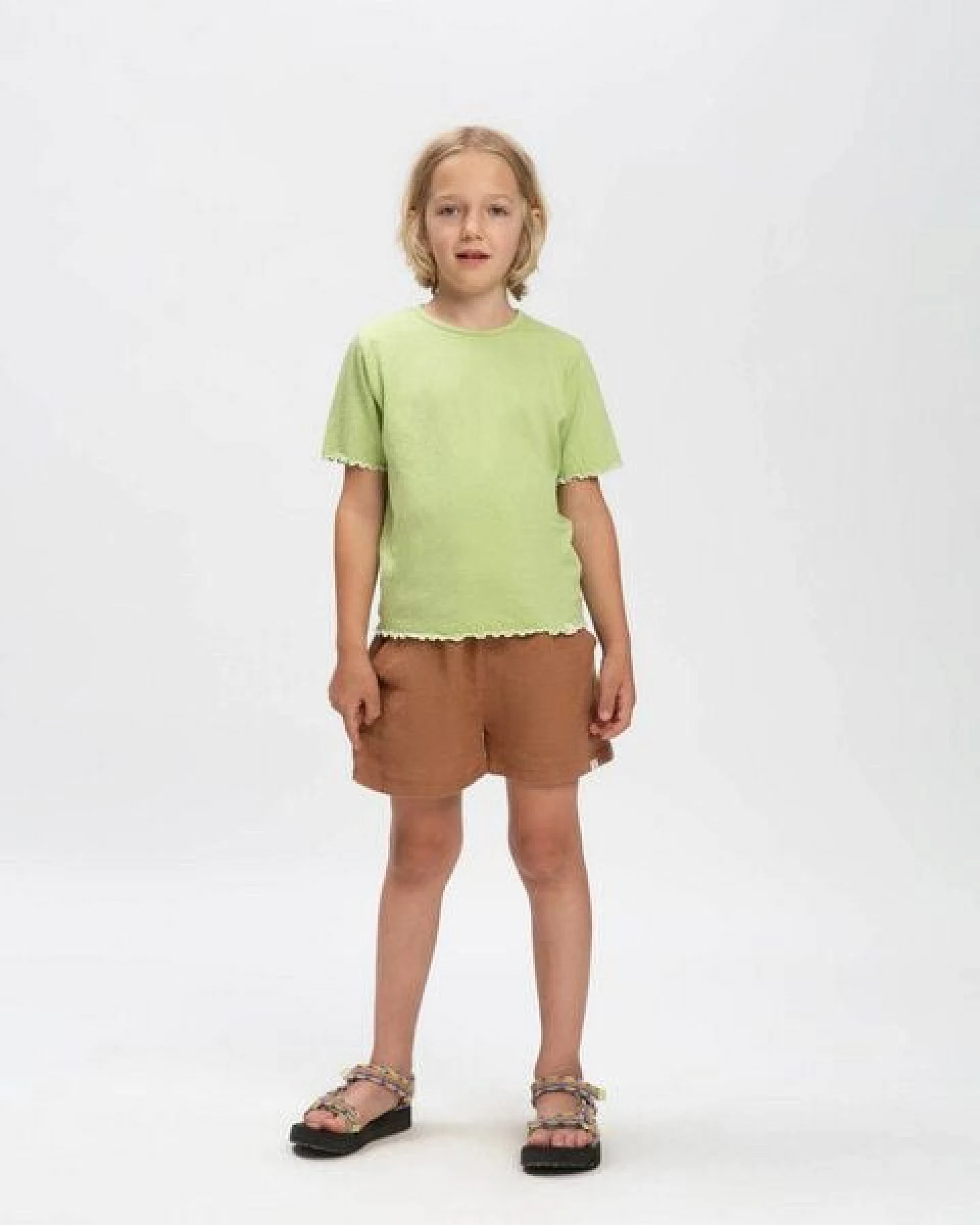Matona Strukturiertes T-Shirt mit Kräuselsaum für Kinder / Curly Tee – Ansicht 3