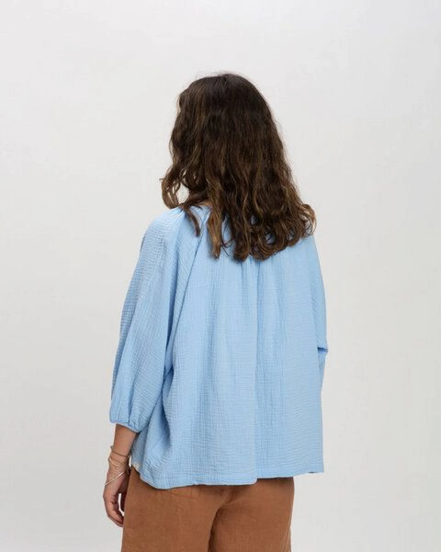 Matona Musselinbluse mit Ballonärmeln für Frauen / Muslin Blouse – Ansicht 2