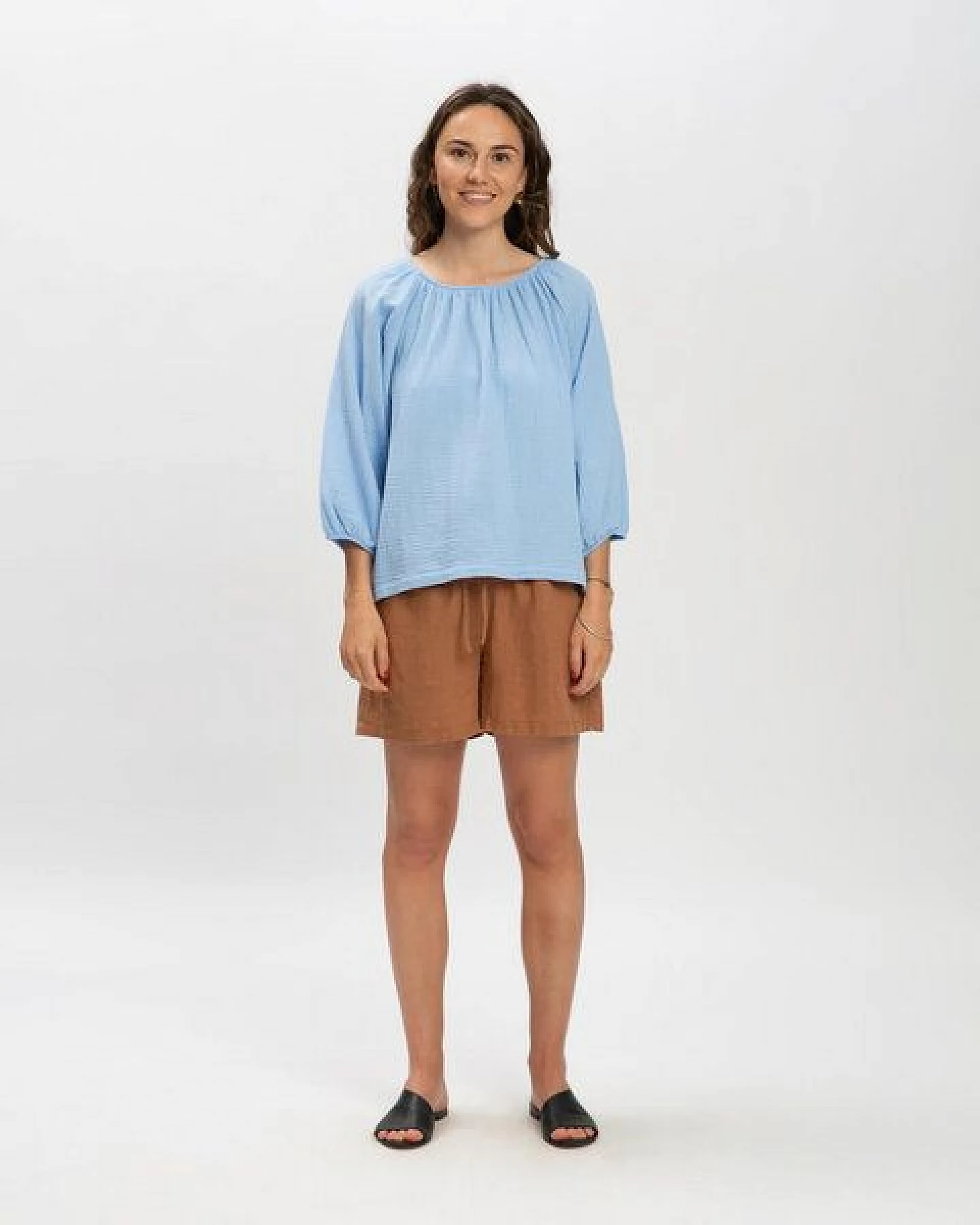 Matona Musselinbluse mit Ballonärmeln für Frauen / Muslin Blouse – Ansicht 3