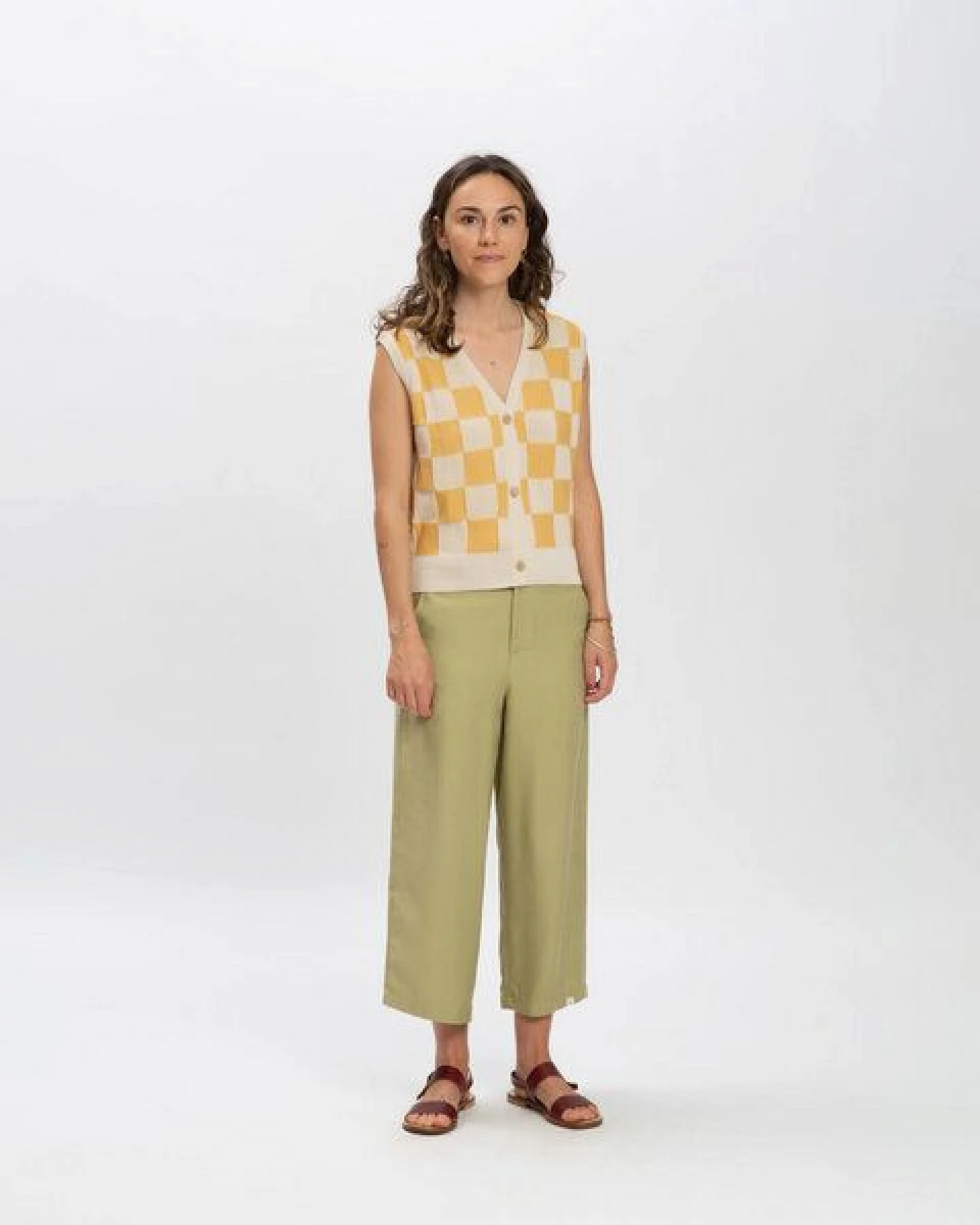 Matona Weste aus Baumwolle für Frauen / Buttoned Vest – Ansicht 3