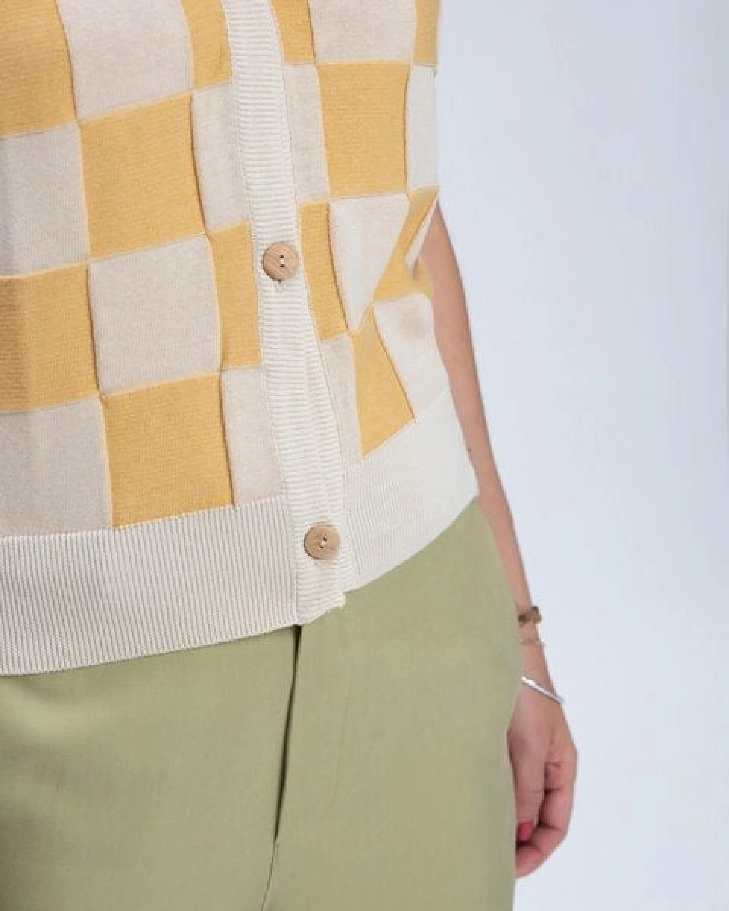 Matona Weste aus Baumwolle für Frauen / Buttoned Vest – Ansicht 4