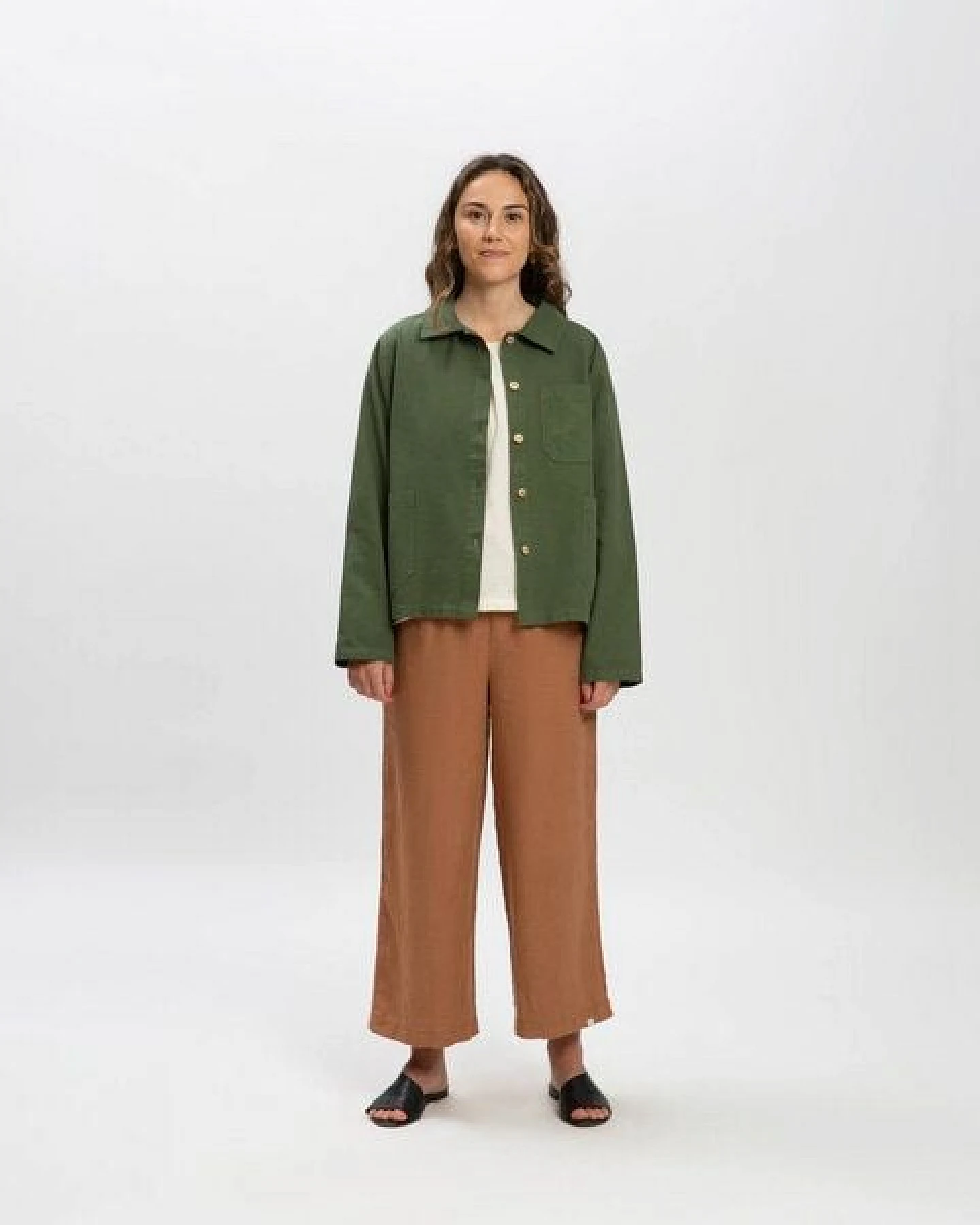 Matona Hemdjacke aus Baumwolle für Frauen / Twill Classic Jacket – Ansicht 3