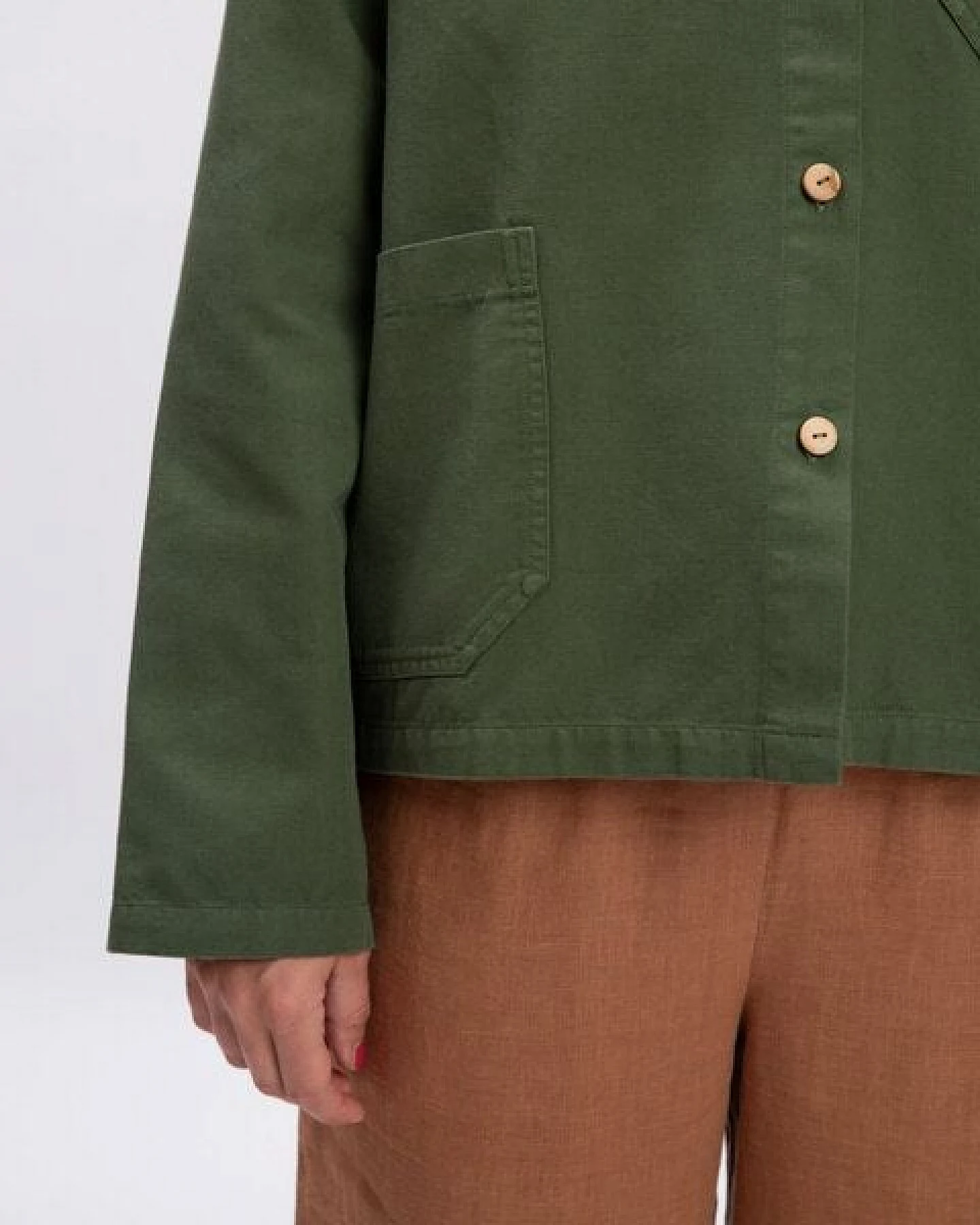 Matona Hemdjacke aus Baumwolle für Frauen / Twill Classic Jacket – Ansicht 4