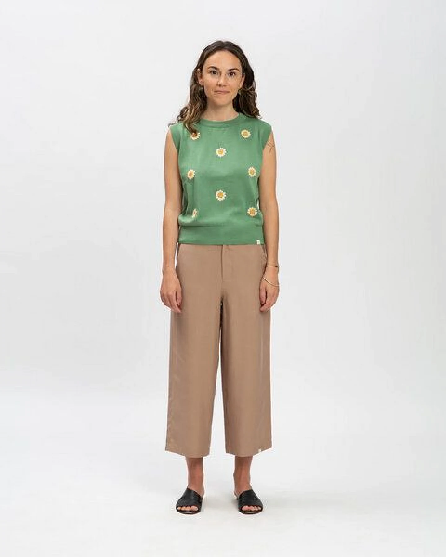 Matona Hose mit weitem Bein aus Lyocell für Frauen / Tencel Pants – Ansicht 3