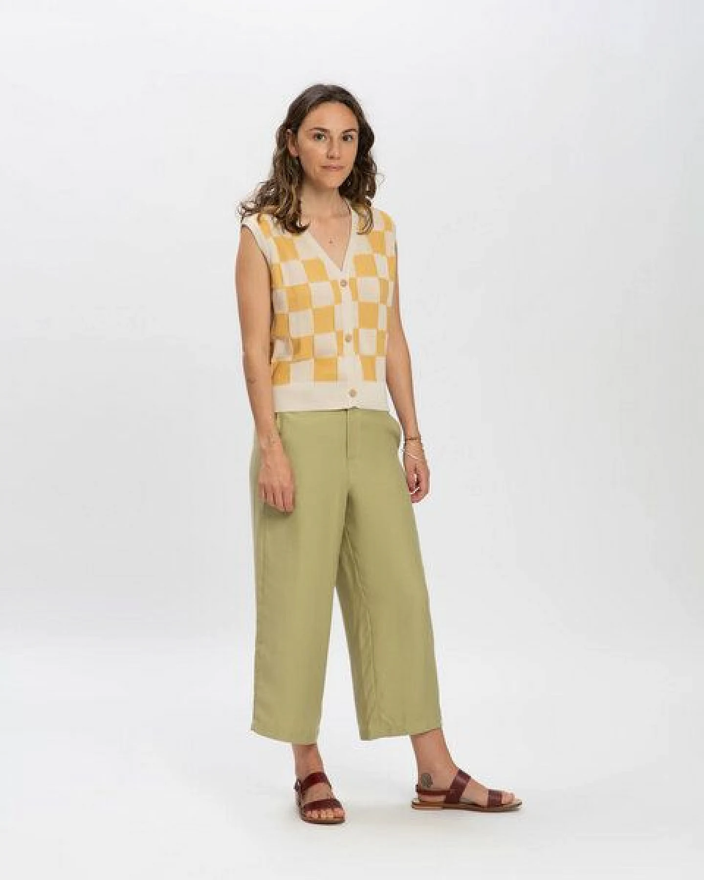 Matona Hose mit weitem Bein aus Lyocell für Frauen / Tencel Pants – Ansicht 3